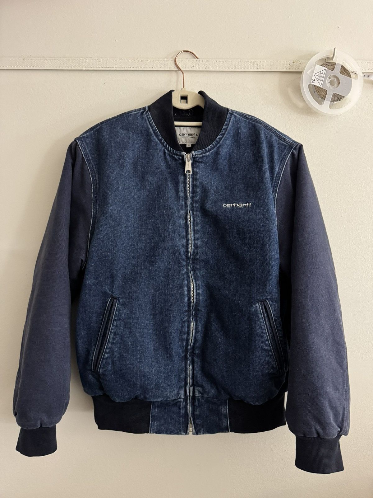 Carhartt Work In Progress Paxon Bomber Blue Size S