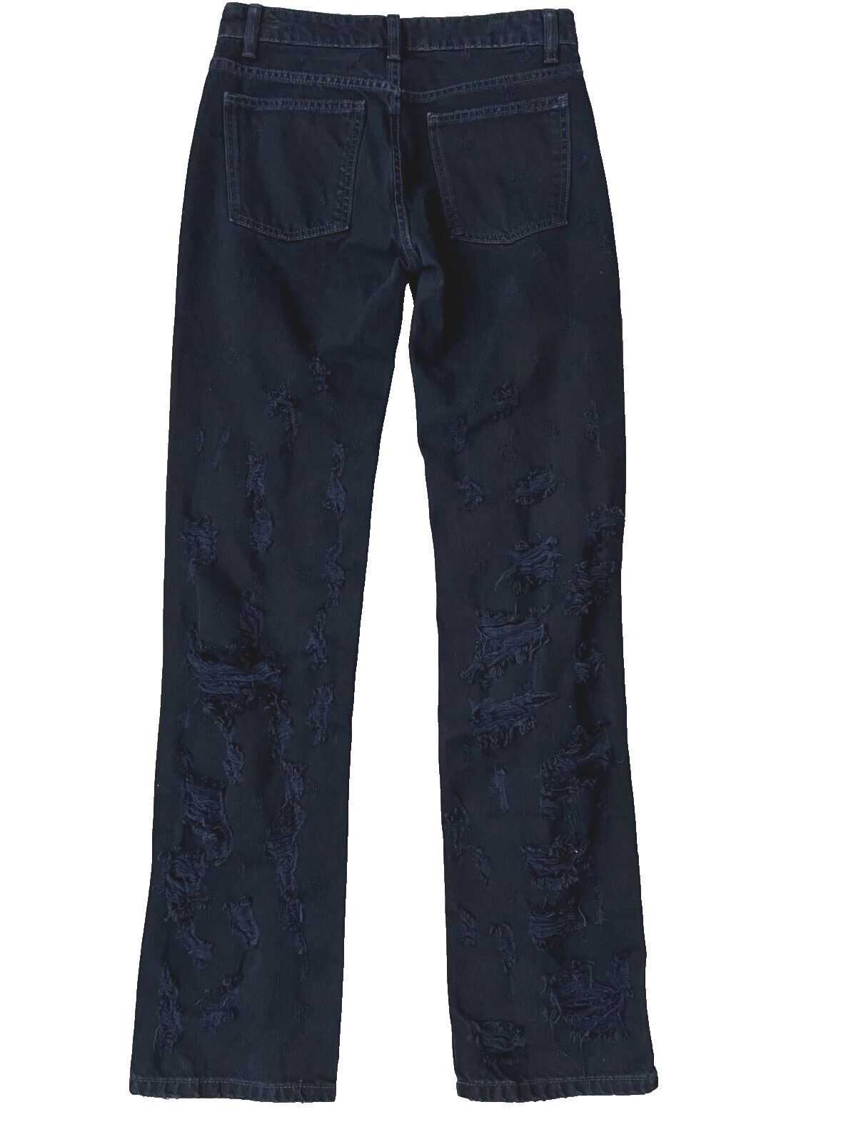 Zara Zara Destroyed Rip All Over Jeans Black ( US 2 ) Size 26" / US 2 / IT 38 - 3 Thumbnail
