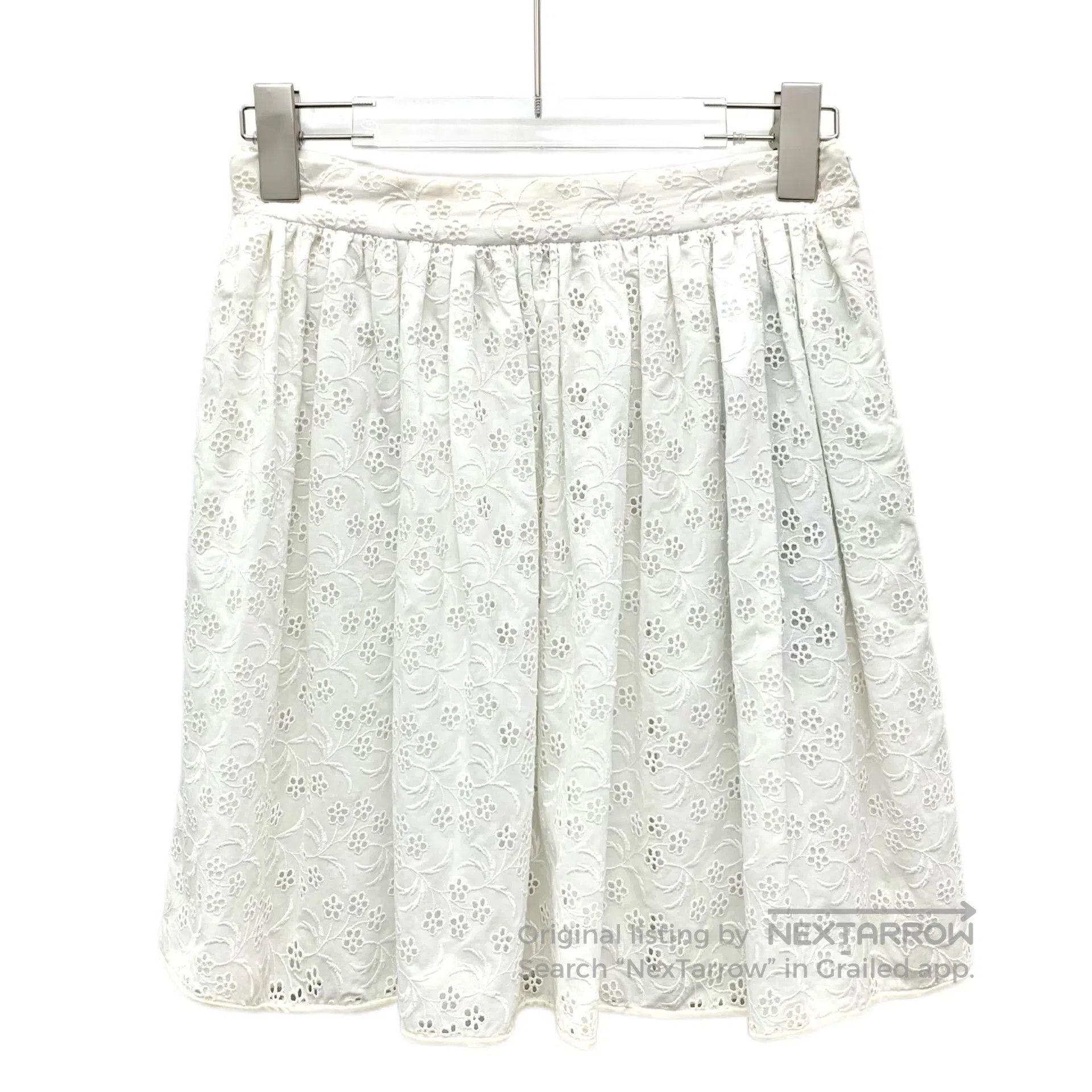 Dolce & Gabbana Dolce Gabbana size 11/12 White lace floral embroidery cott Size 32" / US 10 / IT 46 - 1 Thumbnail
