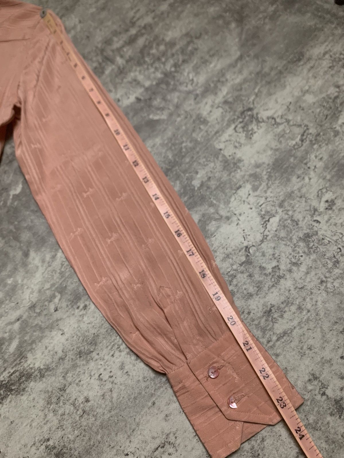 Celine Rose Gold Pure Silk Celine Monogram Patterned Size S / US 4 / IT 40 - 12 Thumbnail