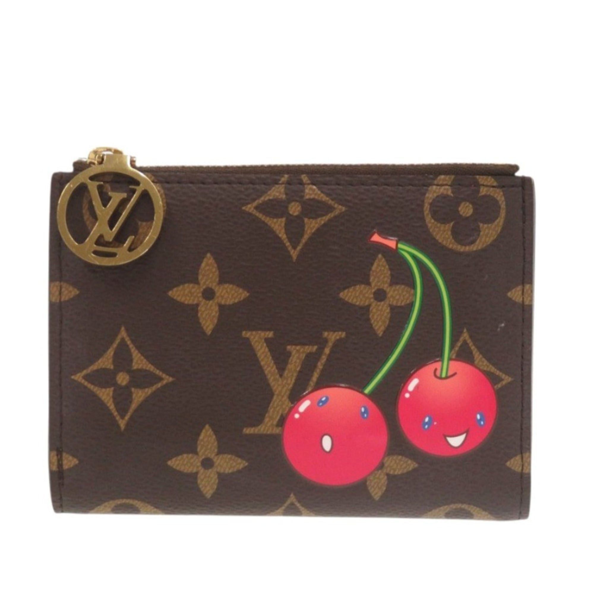 Louis Vuitton Louis Vuitton LV×TM Portefeuille Lisa Cherry by Takashi Murakami M13420 Monogram Canvas Bifold Wallet LV 0461 Size ONE SIZE - 1 Thumbnail