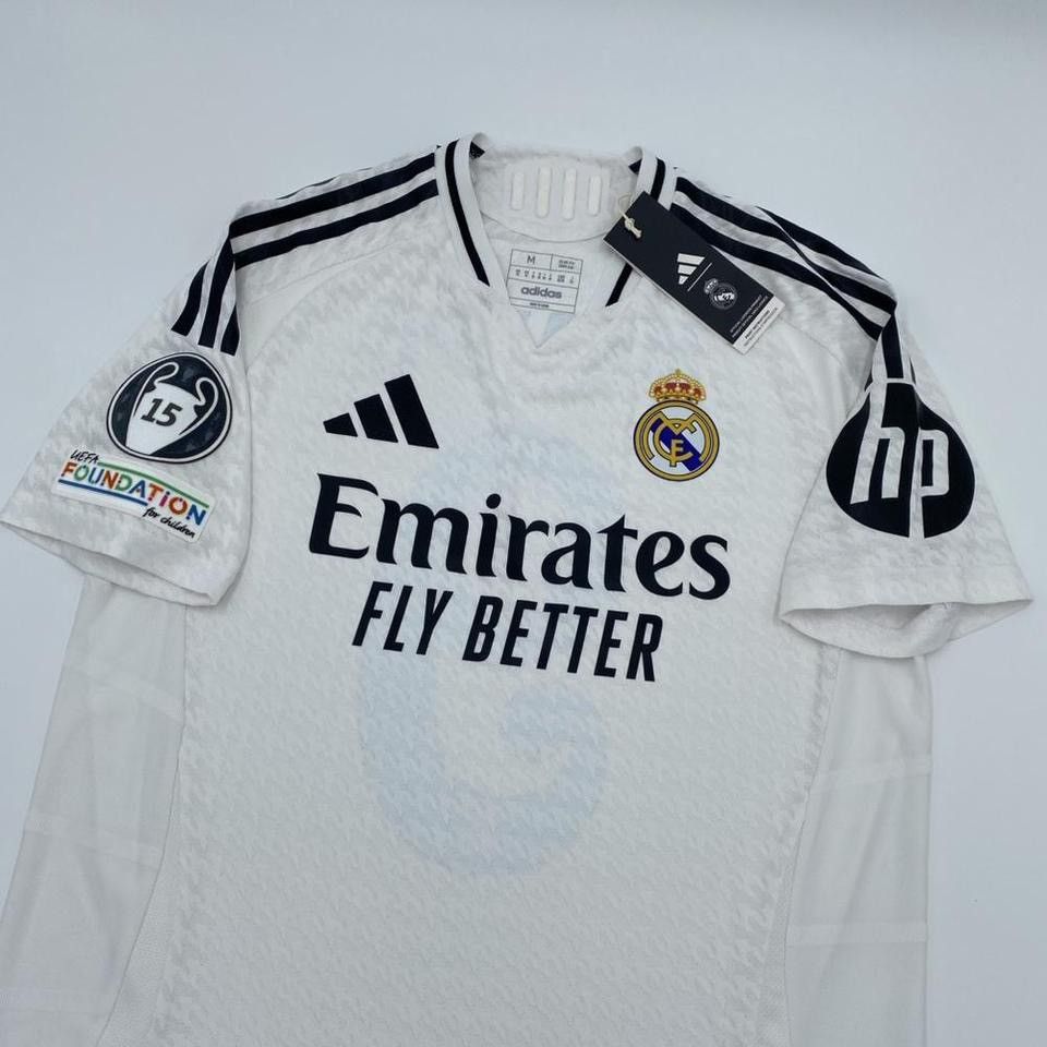 Adidas Real Madrid Mbappe 2024 25 home PLAYER VERSION UCLjersey NWT Size US M / EU 48-50 / 2 - 6 Thumbnail