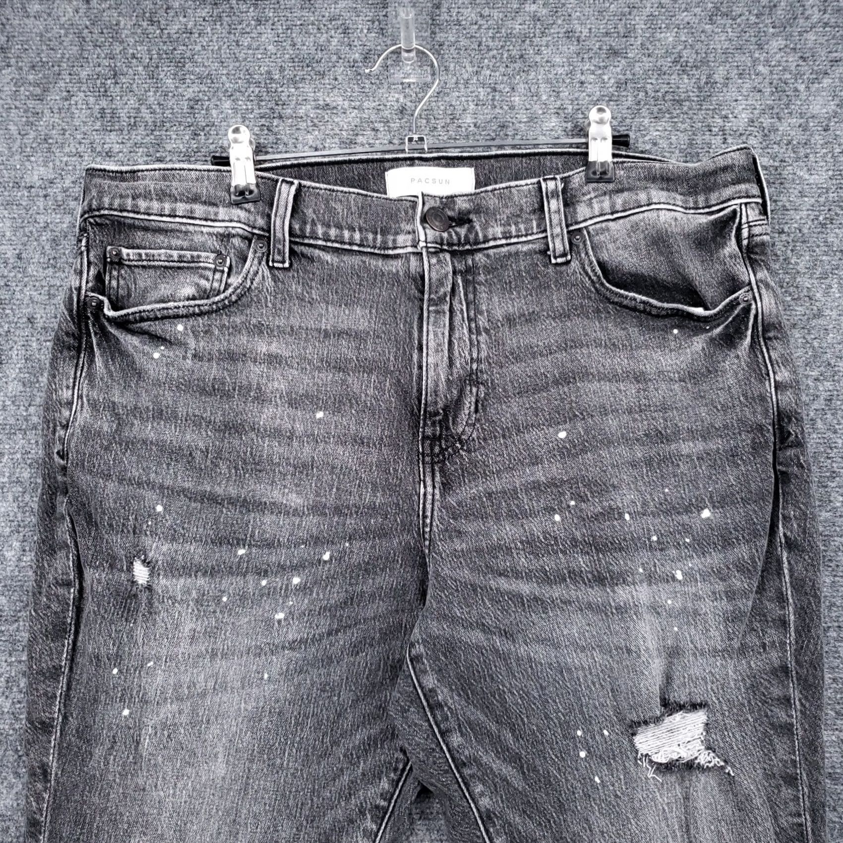 Pacsun Pacsun Jeans Womens 36 Gray Slim Boot High Rise Stretch Distressed Zip Fly Denim Denim Jeans Slim Bootcut Gray PacSun Women 36 Regular Size Size 25" / US 0 / IT 36 - 3 Thumbnail
