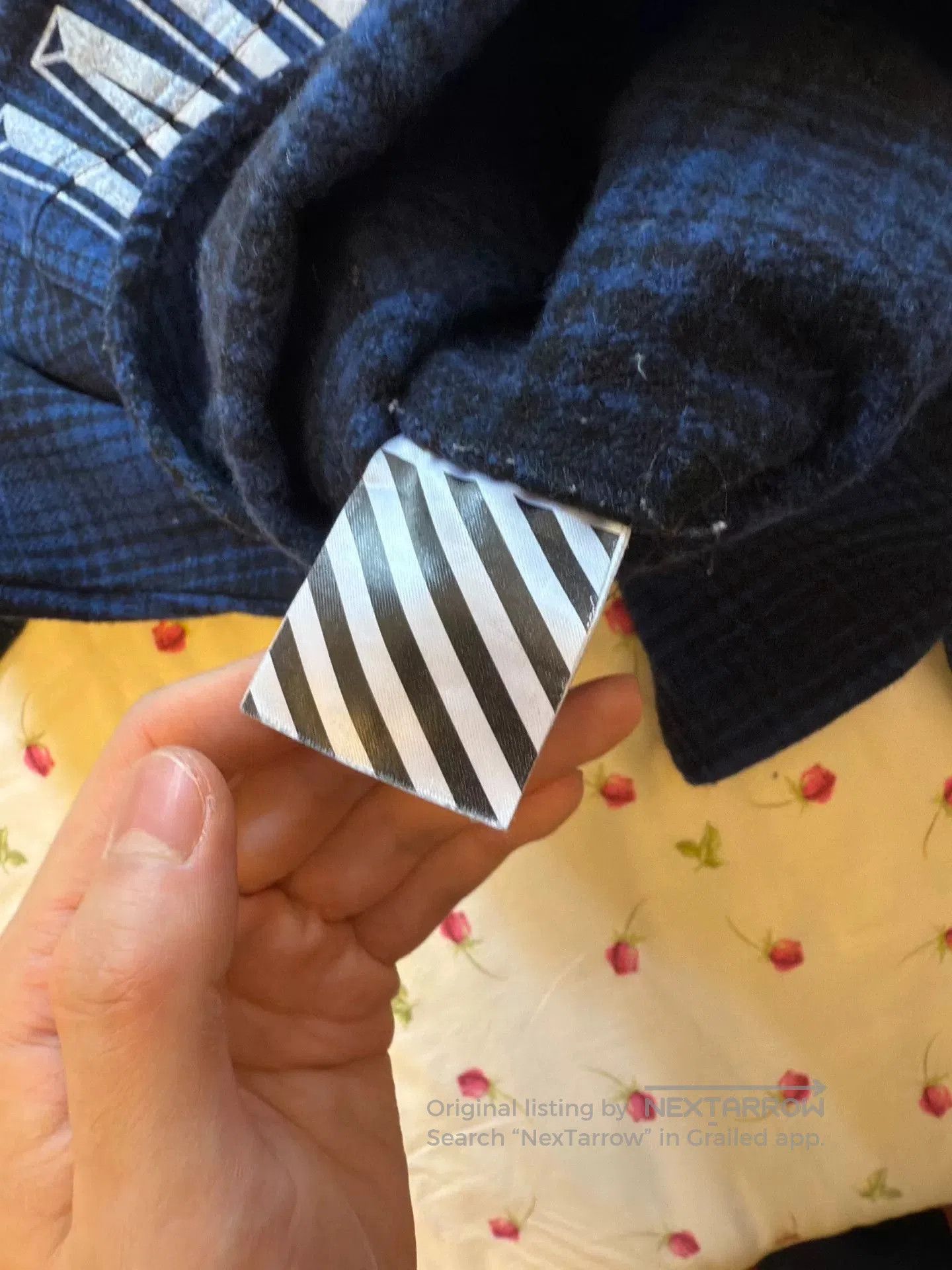 Off-White Off White Blue Wool Shirt Jacket. Size US S / EU 44-46 / 1 - 6 Thumbnail