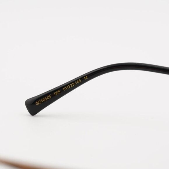 Gucci Gucci GG1854S 005 Sunglasses Shiny Gold with GG Pathern Oval Size ONE SIZE - 6 Thumbnail