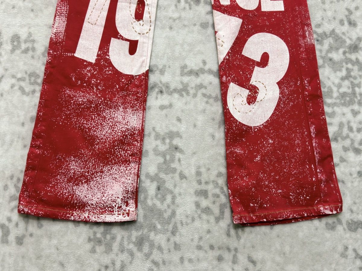 If Six Was Nine Pepe Jeans London Y2K Flare Pant Distressed Red Wash Size US 26 / EU 42 - 7 Thumbnail