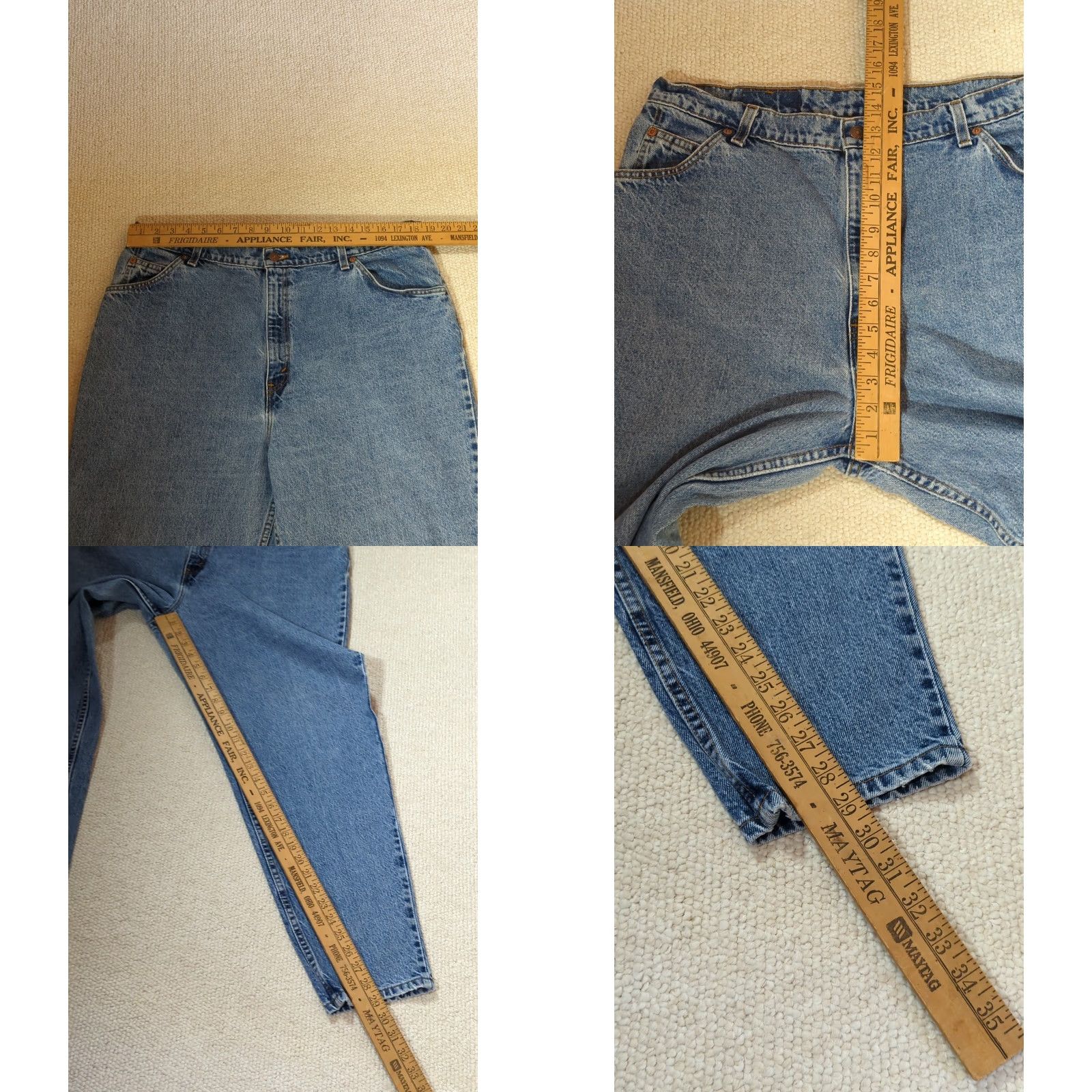 Levi's VINTAGE Levi's 950 Orange Tab Mom Jeans Womens 20 Short High Rise Relaxed Fit Tapered Jeans Blue 90s Womens Size 42" / US 20 - 8 Thumbnail