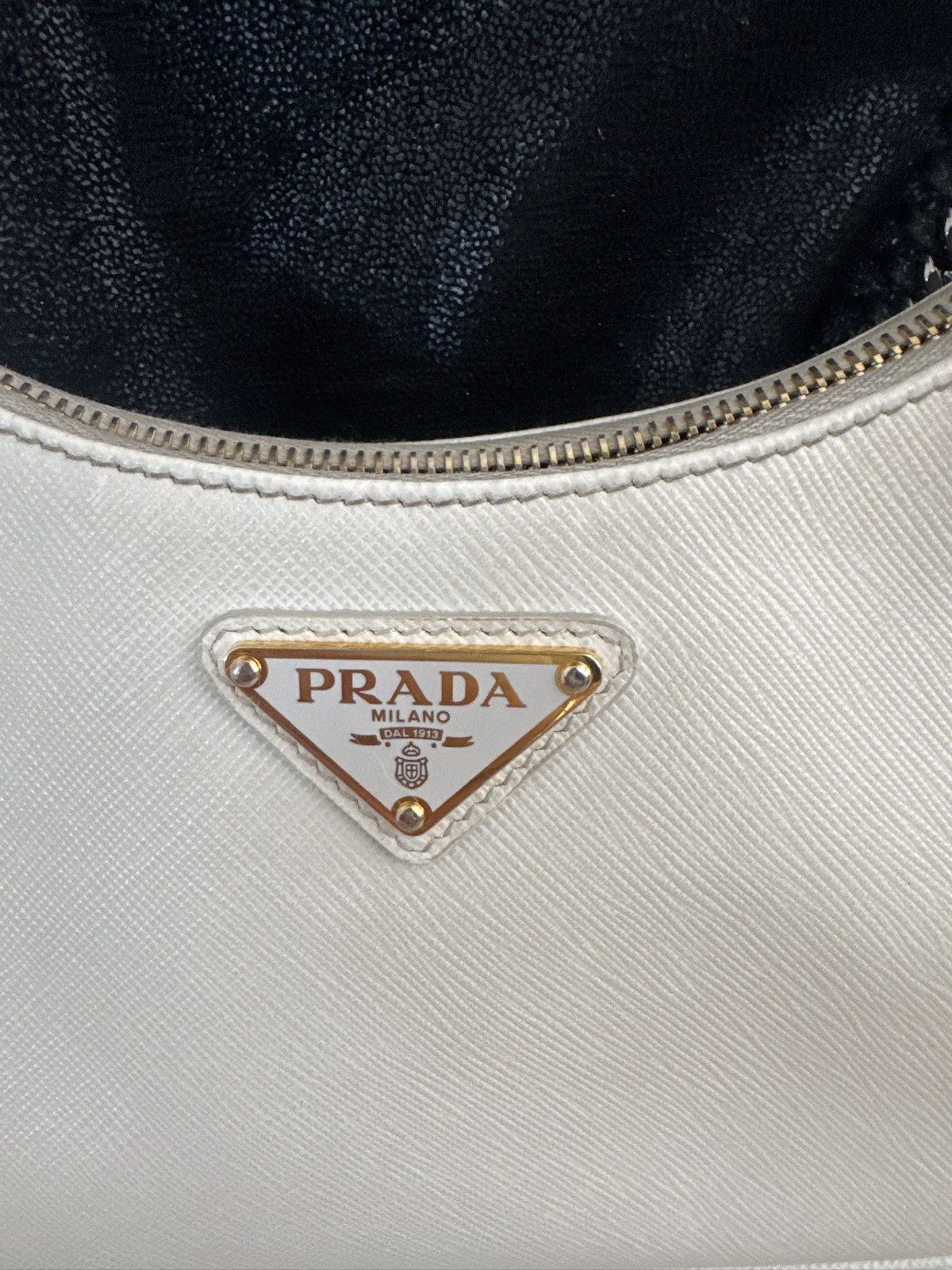 Prada White Prada Mini Saffiano Leather Bag Size ONE SIZE - 5 Thumbnail