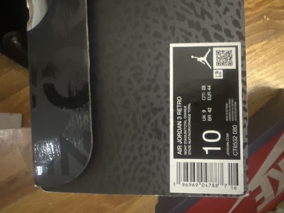 Jordan Brand AIR JORDAN 3 RETRO “FEAR” Size US 10 / EU 43 - 6 Thumbnail