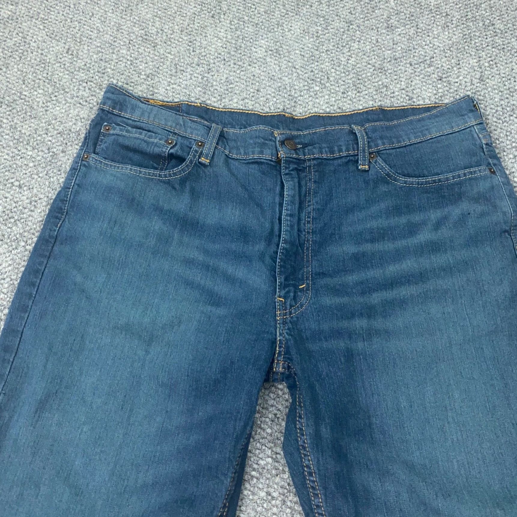 Levi's Levis Jeans 514 Mens Blue 39x31 Straight Stretch Size US 39 - 2 Thumbnail