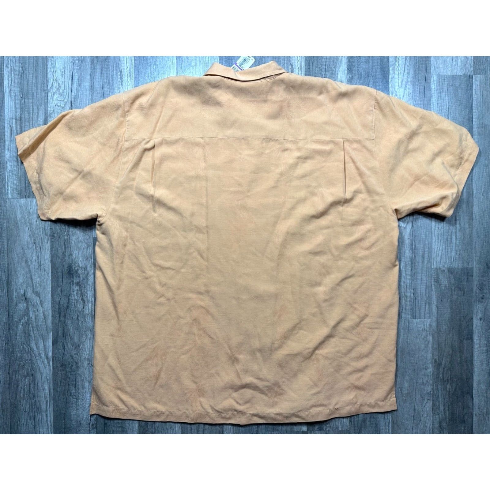 Tommy Bahama NEW Tommy Bahama Monaco Palms 100% Silk Hawaiian Shirt Orange 2XL Mens Short Sleeve Button-Up Shirt Hawaii Palm Trees Orange 2XL Size US XXL / EU 58 / 5 - 2 Thumbnail