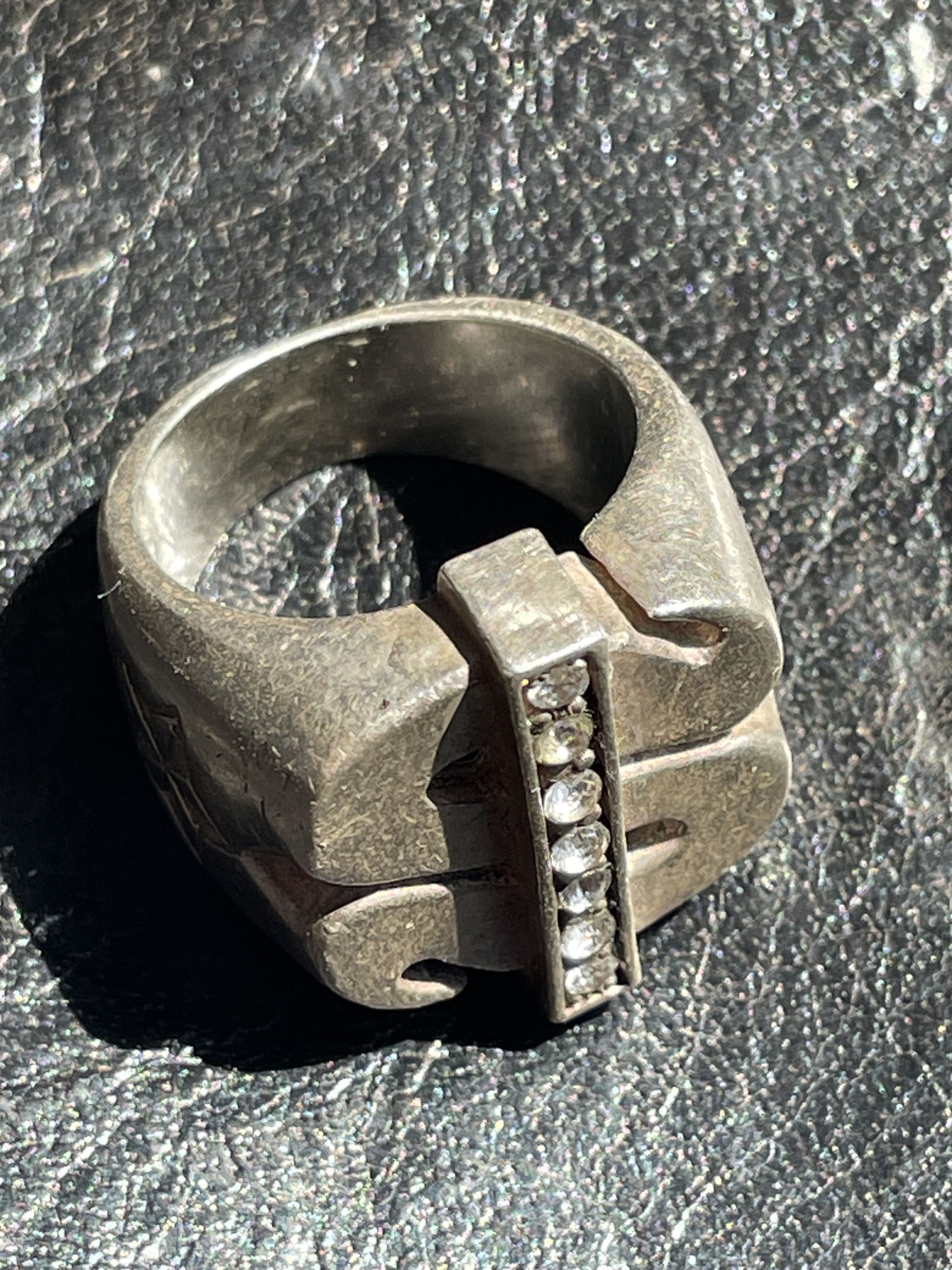 291295=Homme Rare Vintage 291295 Sterling Silver Dollar Sign Ring Size ONE SIZE - 4 Thumbnail