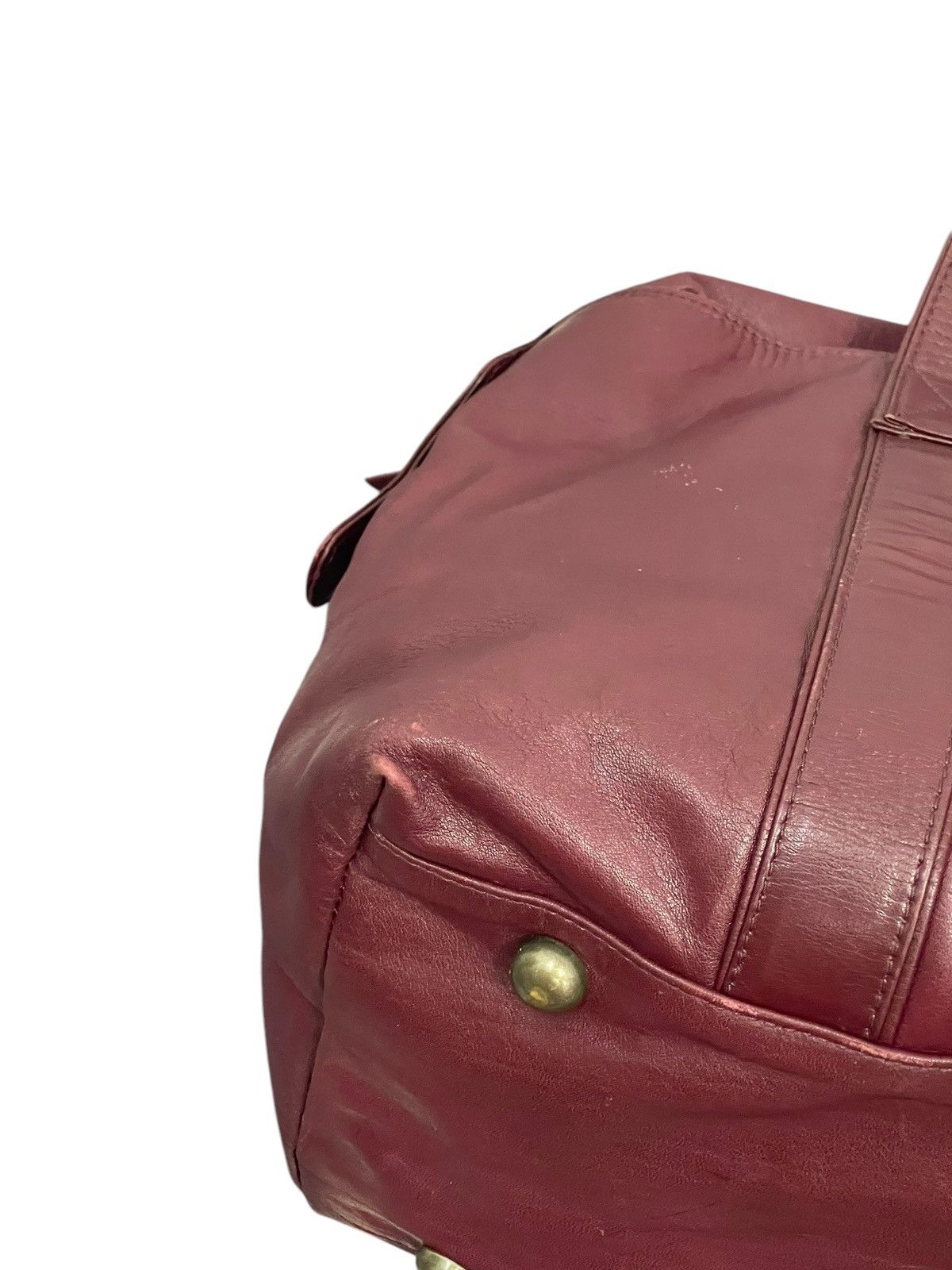 Genuine Leather Full Leather Vtg Maruem Japan Duffle Bag 1🟩8 Size ONE SIZE - 13 Thumbnail