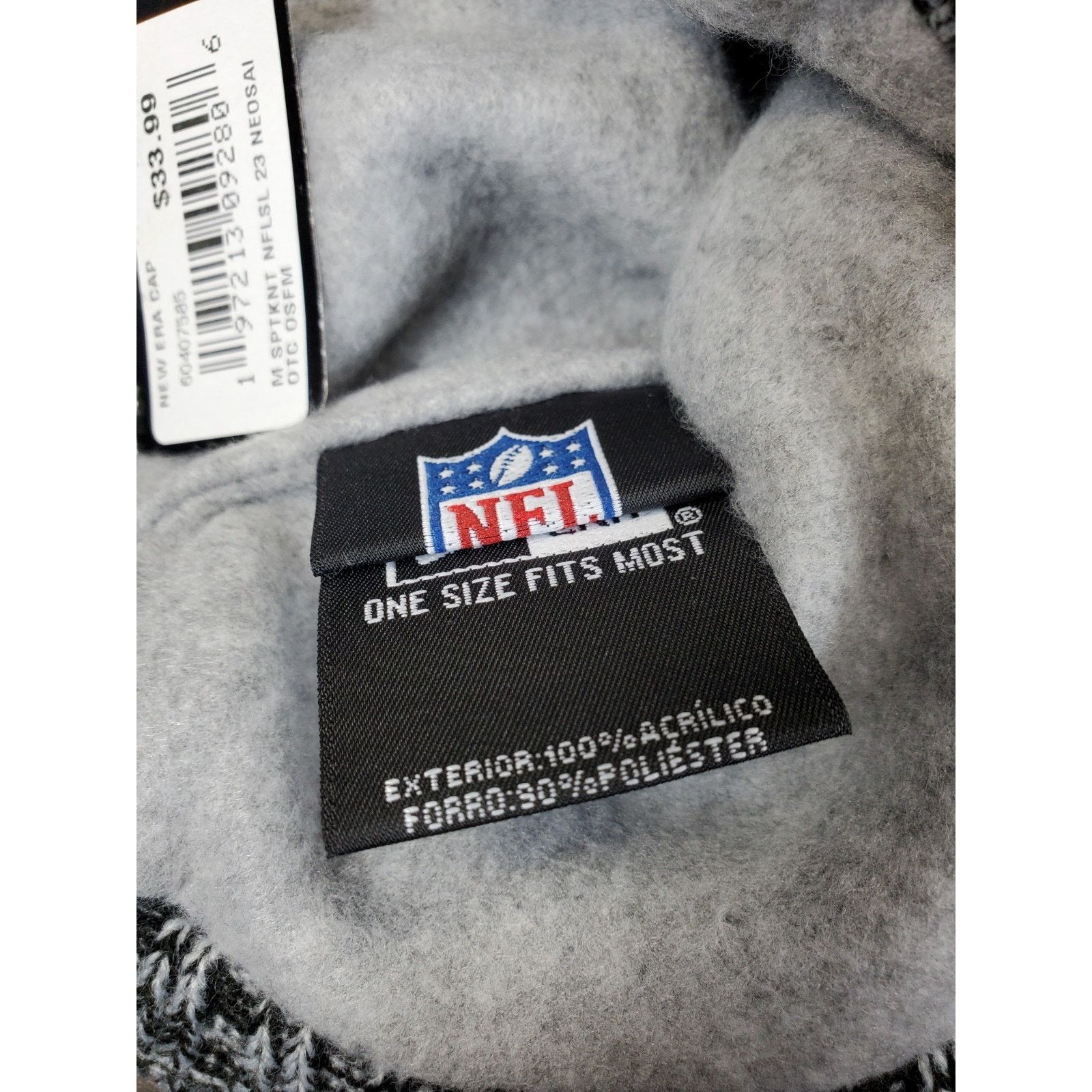 NFL × New Era New Orleans Saints New Era Winter Hat Knit Pom Beanie NFL NO Size ONE SIZE - 9 Thumbnail