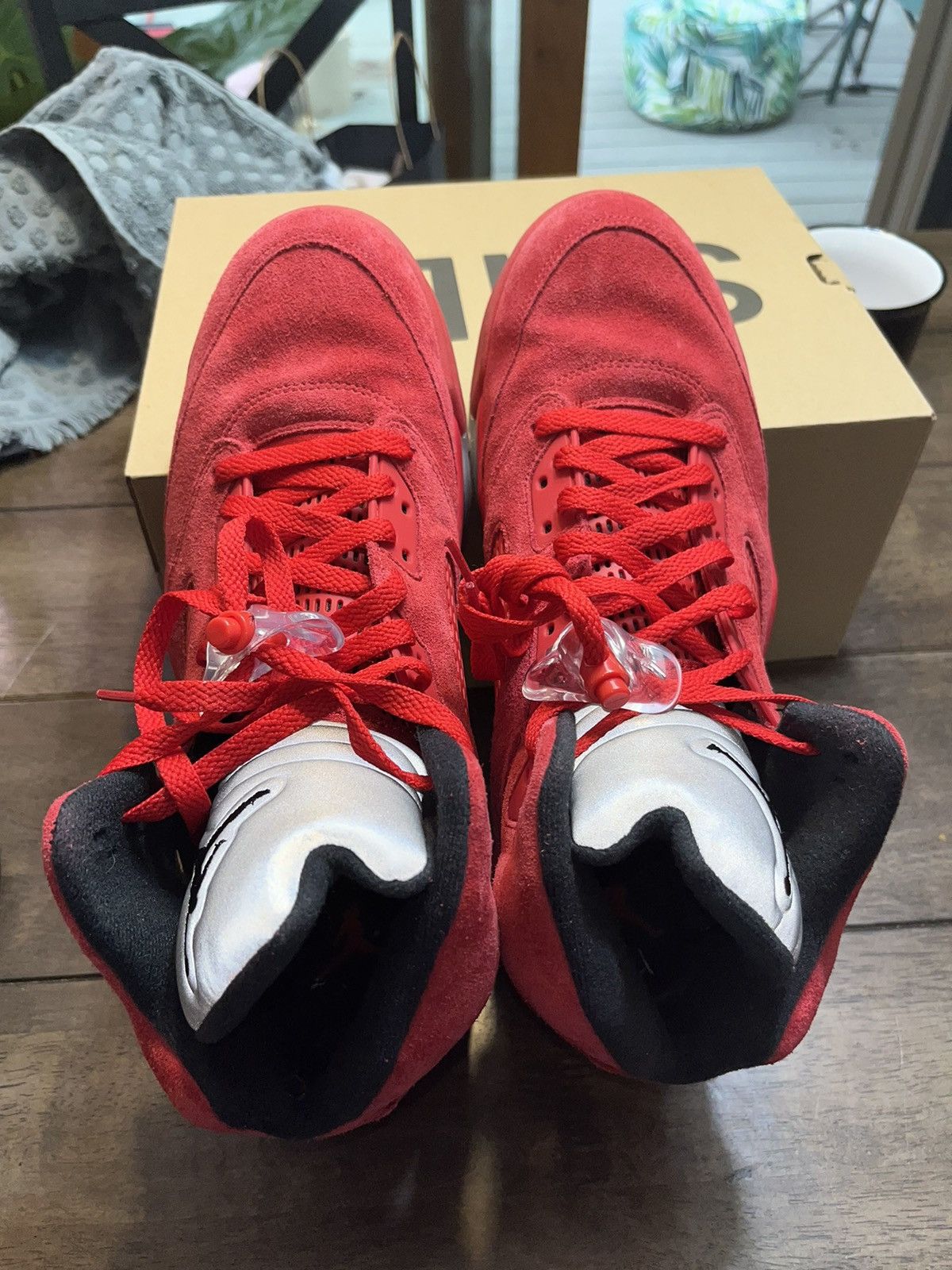 Jordan Brand × Nike Jordan 5 red suede Size US 12 / EU 45 - 2 Thumbnail