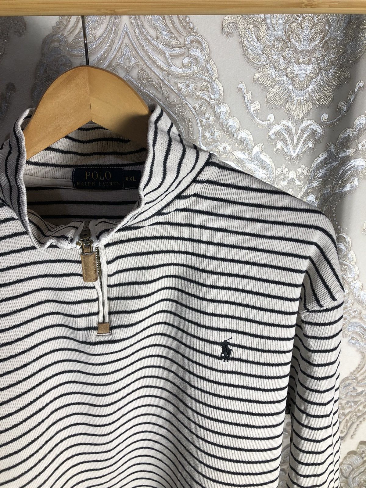 Polo Ralph Lauren × Vintage VERY RARE POLO RALPH LAUREN 1/3 ZIP SWEATER CLASSIC LUXURY Size US XXL / EU 58 / 5 - 2 Thumbnail