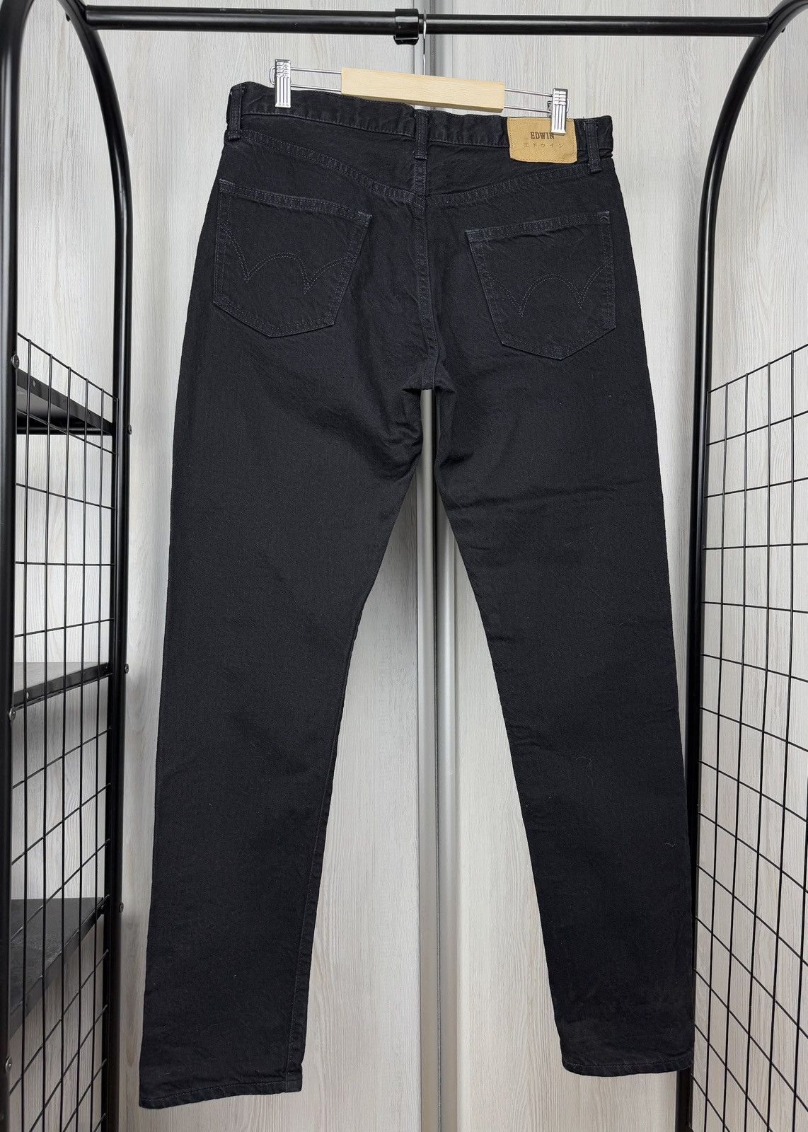 Edwin Edwin made in Japan slim tapered black selvedge denim jeans Size US 32 / EU 48 - 3 Thumbnail