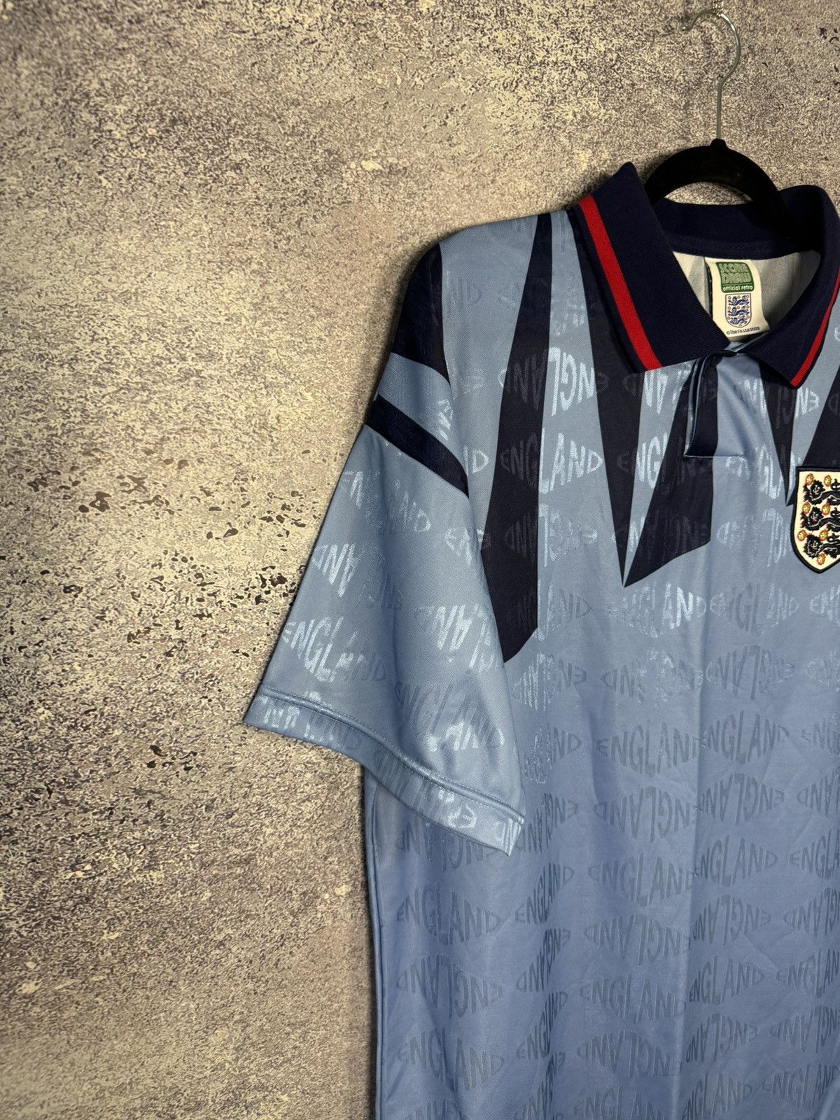 Vintage 90’s England National Team 1994 Score Draw Soccer Jersey Size US L / EU 52-54 / 3 - 5 Thumbnail
