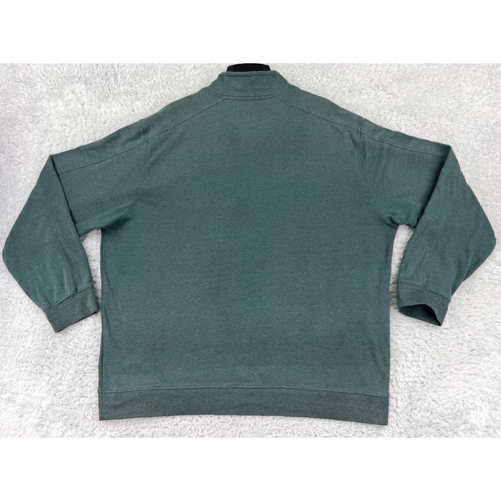 Vintage Greg Norman Mens Casual Shirt XL Green 1/4 Zip Lightweight Cotton Blend Sweater Pullover Size US XL / EU 56 / 4 - 2 Thumbnail