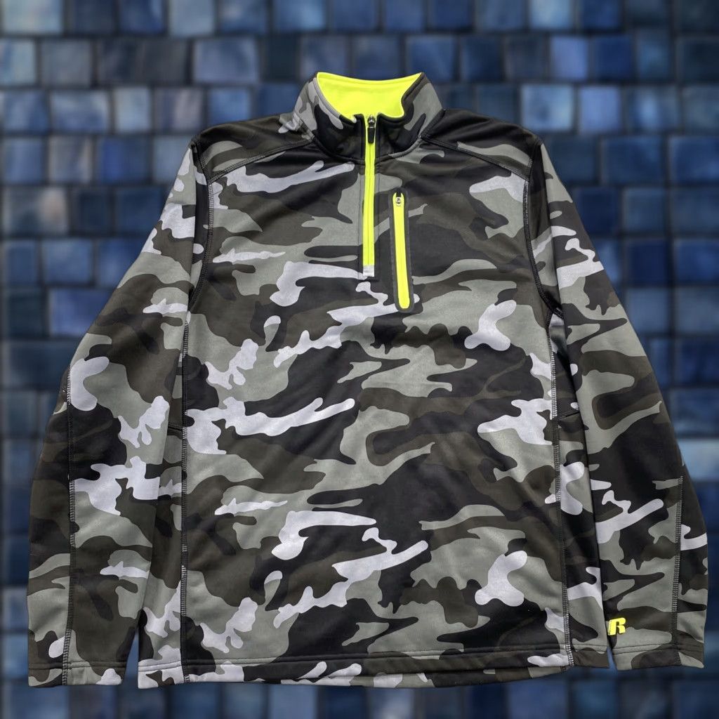 Russell Athletic Russell Athletic Poly Tech Fleece 1/4 Zip Pullover Men’s M Black Camouflage Sweatshirt Shirt Shirt? Size US M / EU 48-50 / 2 - 1 Thumbnail