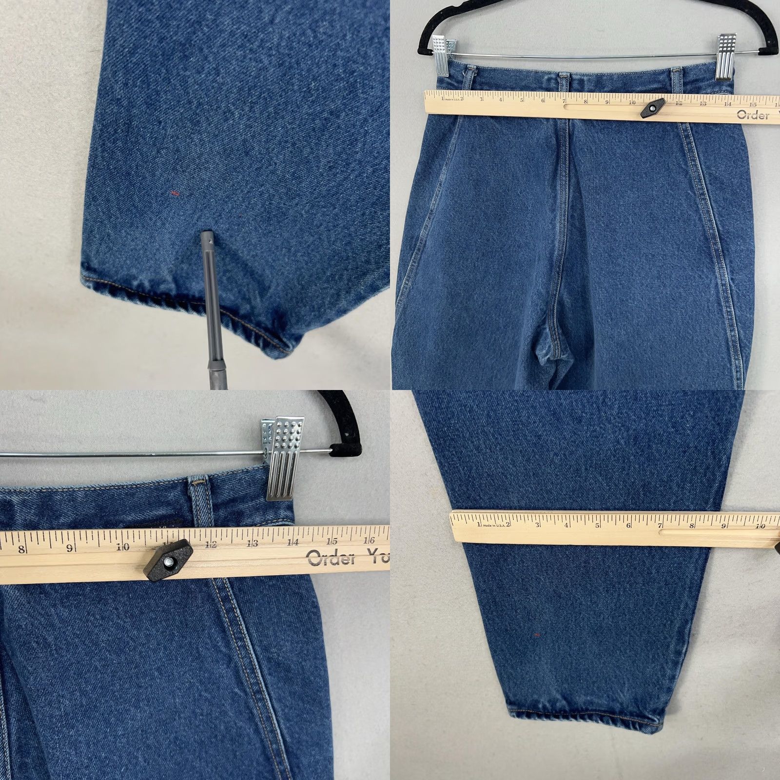Vintage VINTAGE Calvin Klein Jeans Womens 12 Blue High Rise Tapered Denim 80s USA Made Jeans Women Blue 80s 90s Mens Womens Boys Girls Size 34" / US 12 / IT 48 - 9 Thumbnail