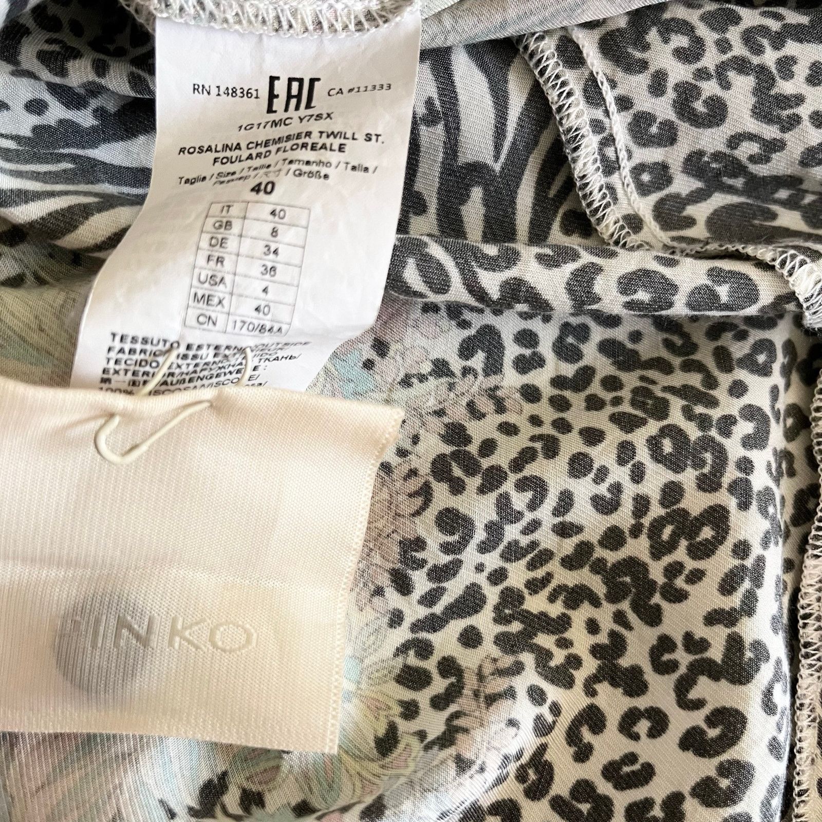 Pinko Pinko Chemisier Rosalina Floral Animal Shirt Maxi Dress Size S / US 4 / IT 40 - 11 Thumbnail