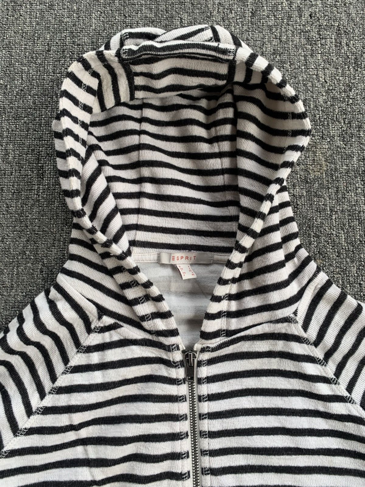 Esprit Esprit Stripe Black White Zip Hoodie Size US L / EU 52-54 / 3 - 2 Thumbnail