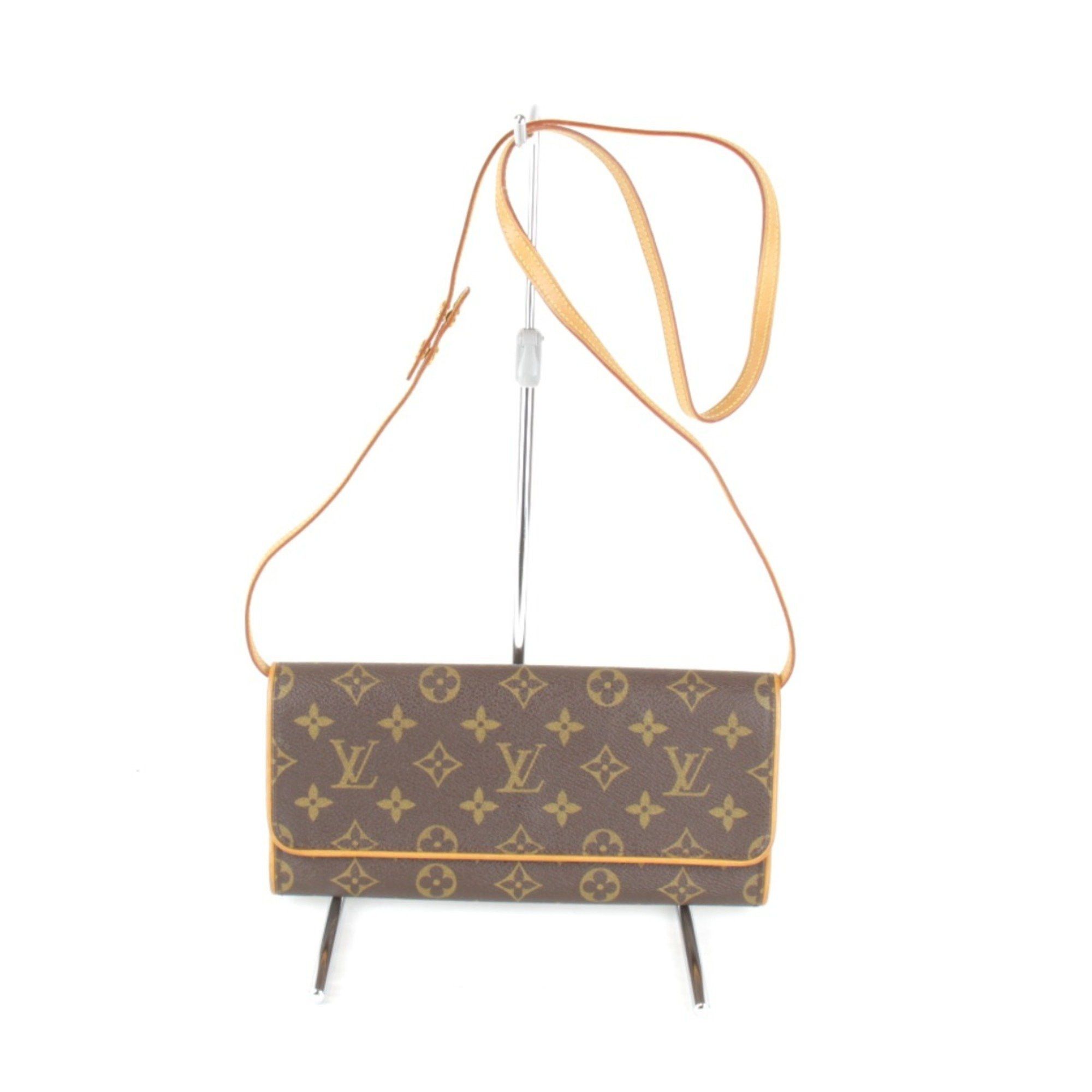 Louis Vuitton Louis Vuitton Pochette Twin GM M51852 Shoulder Bag Brown Monogram Canvas Size ONE SIZE - 1 Thumbnail