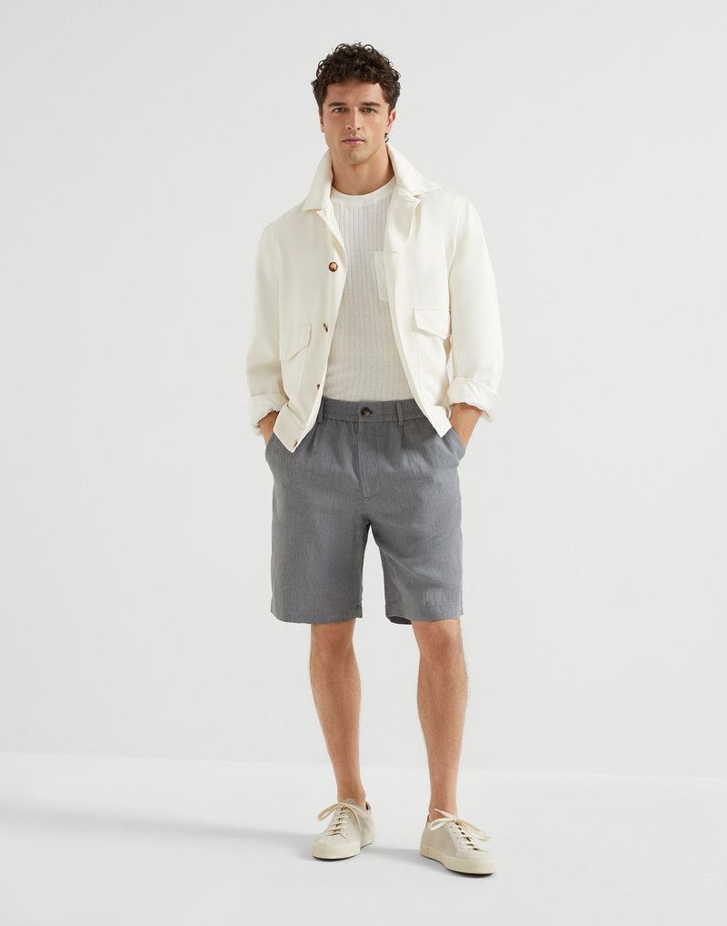 Brunello Cucinelli o1la1rc1a0326 Bermuda Shorts in Grey Size US 34 / EU 50 - 4 Thumbnail