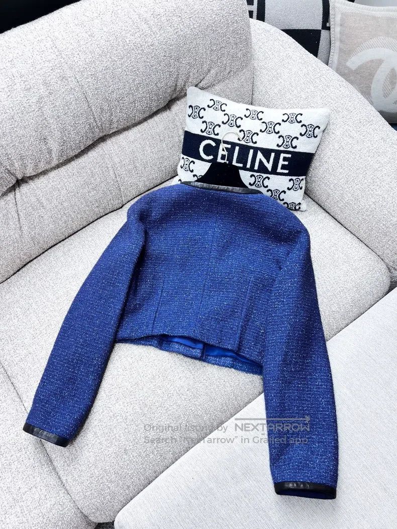 Chanel Chanel 19C Cruise Series Blue Fine Glitter Tweed Lambskin Size XS / US 0-2 / IT 36-38 - 3 Thumbnail
