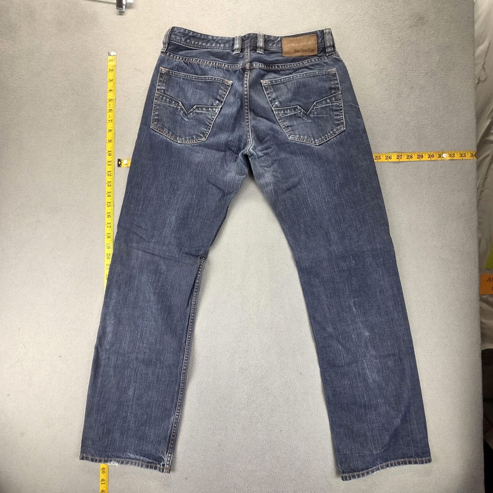 Diesel Diesel Jeans Mens 31x32 Blue Larkee Relaxed Straight Button Fly Denim 0088Z Size US 31 - 2 Thumbnail