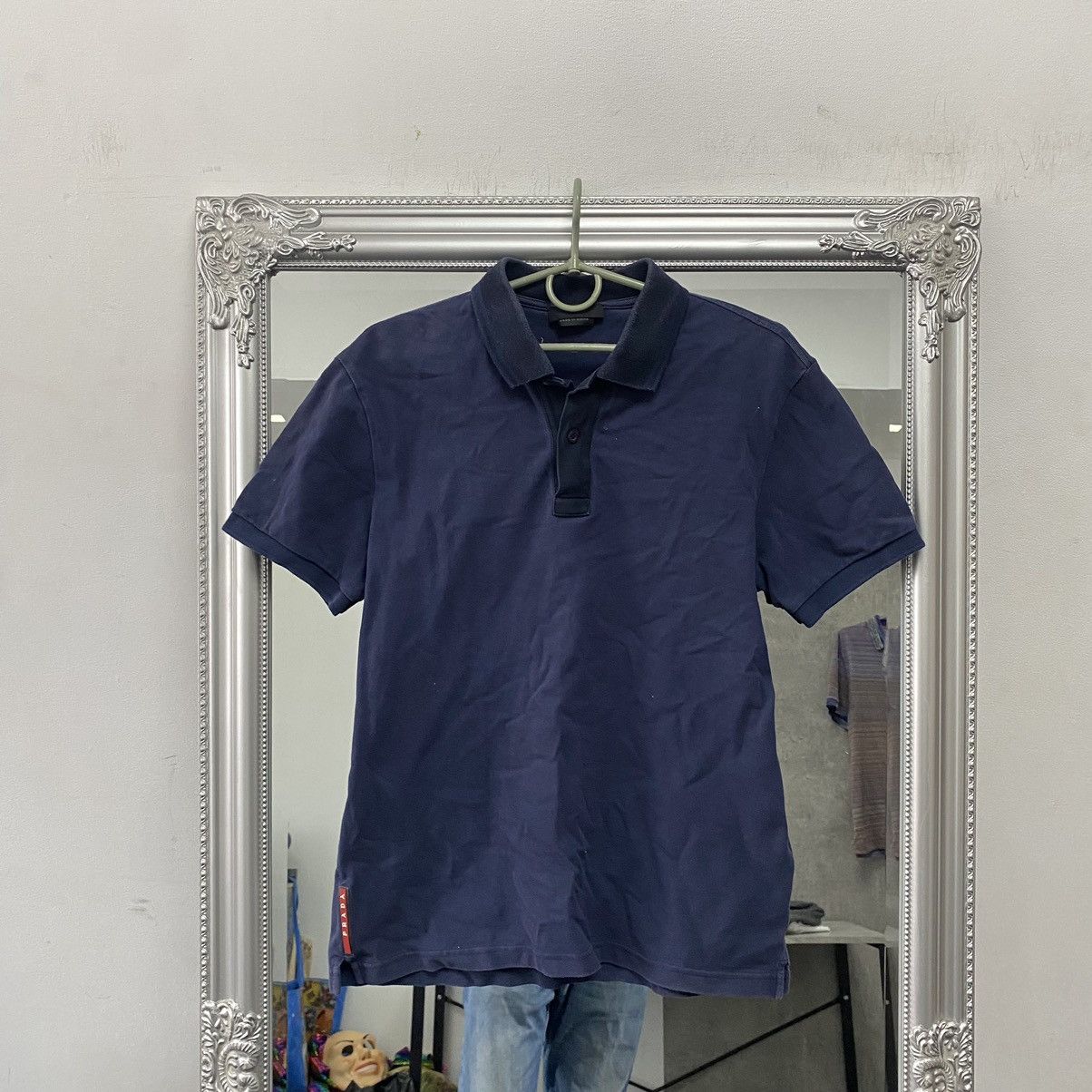 Prada Vintage Prada Polo T-Shirt Red Tab Size US M / EU 48-50 / 2 - 1 Thumbnail