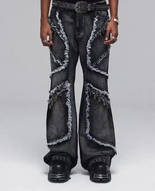 Japanese Brand fringed jeans Size US 30 / EU 46 - 1 Thumbnail