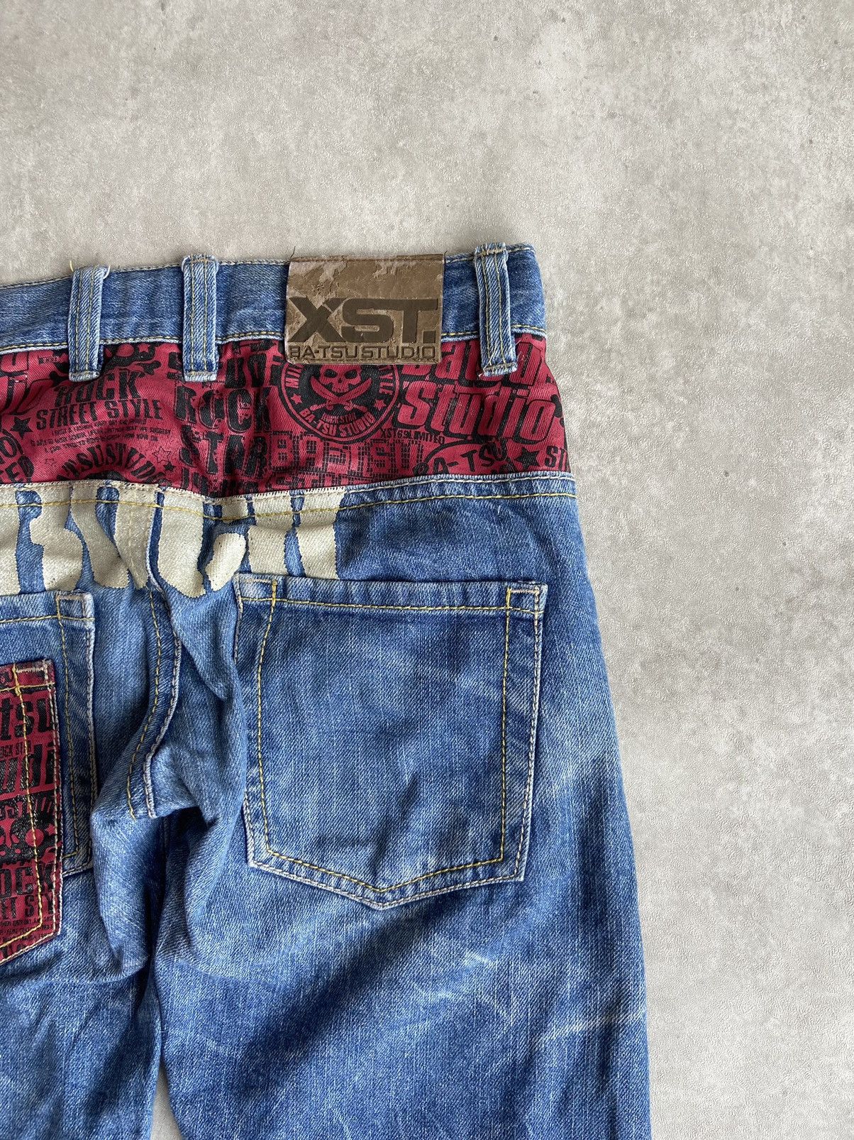 If Six Was Nine × Japanese Brand × Le Grande Bleu (L.G.B.) 💥BINDING OFFER💥Batsu Rock Studio Denim Pants Size US 29 - 11 Thumbnail