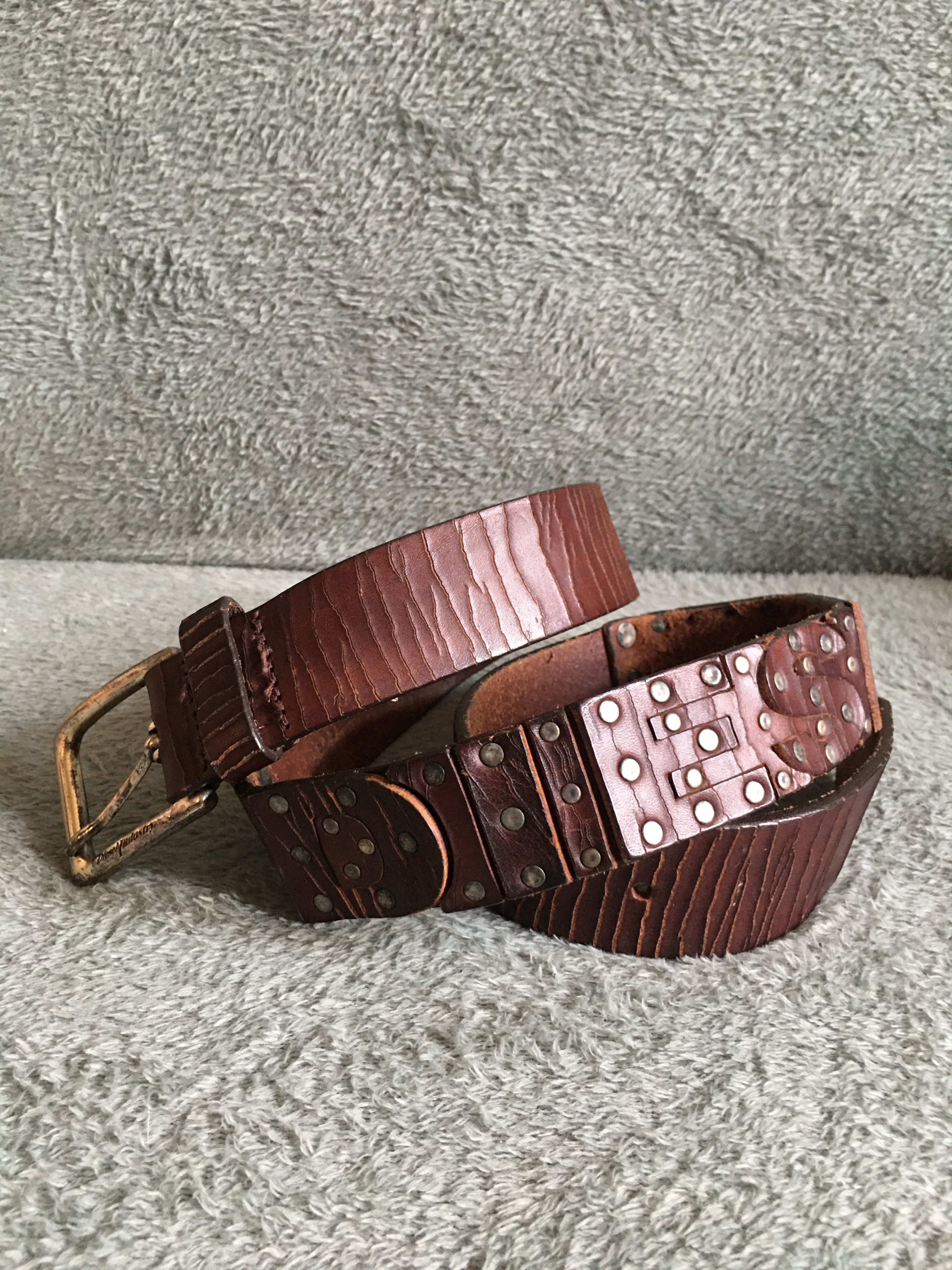 Diesel DIESEL Men's Belt Leather Studded Vintage US Size 90 Size 36 - 1 Thumbnail
