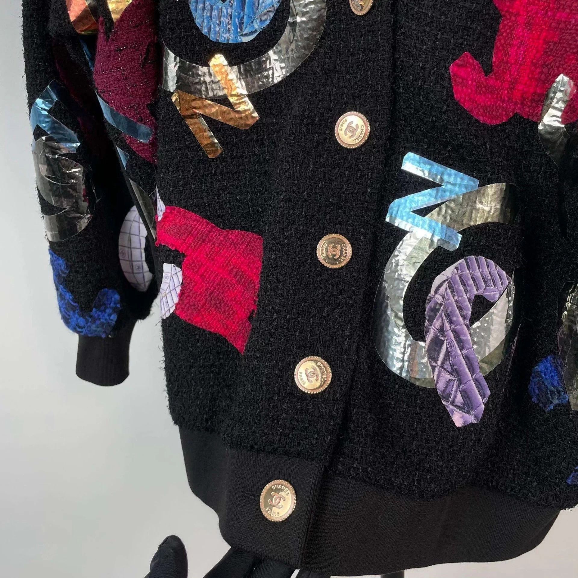 Chanel Chanel colorblock logo wool cardigan 36 Size XS / US 0-2 / IT 36-38 - 8 Thumbnail