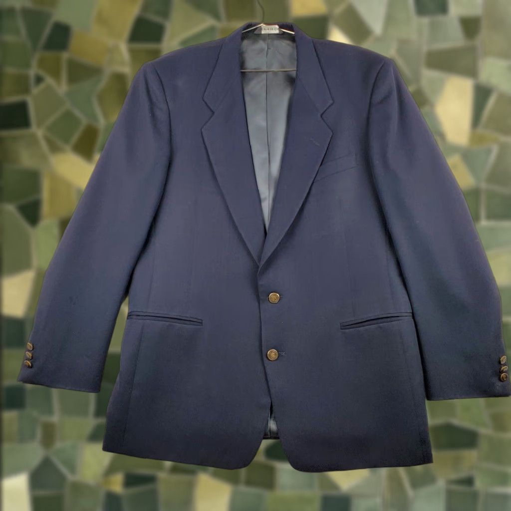Pierre Cardin Blazer Mens Blue 46 Sport Coat Preppy Office Dressy Cocktail Vintage: No
