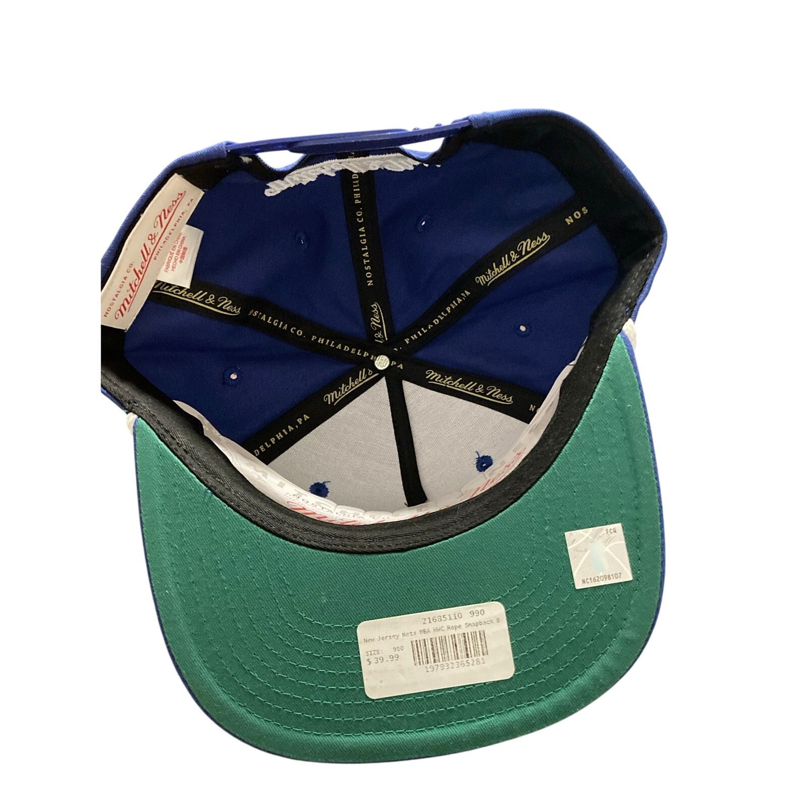 Mitchell & Ness Mitchell & Ness New Jersey Nets Snapback Hat NWT Size ONE SIZE - 6 Thumbnail