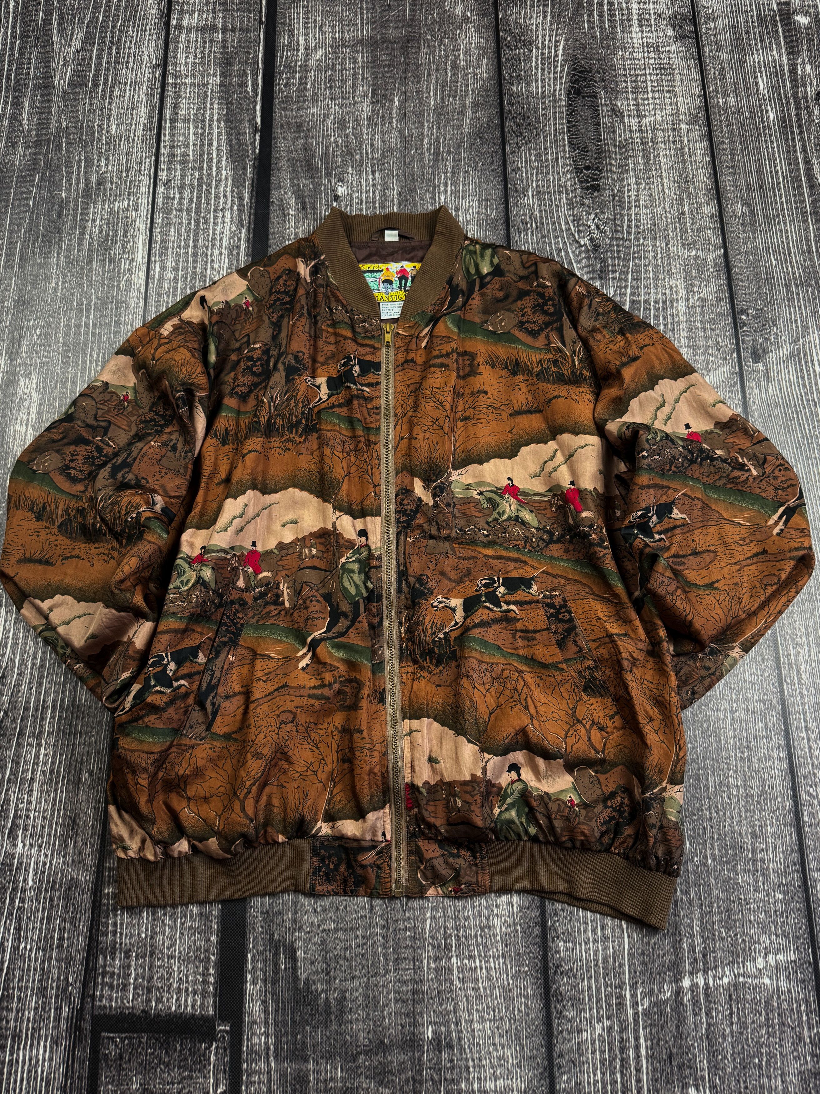 Vintage ITALIAN Kapital Dolce Gabbana Style Silk Bomber Jacket 90s Size US XL / EU 56 / 4 - 3 Thumbnail