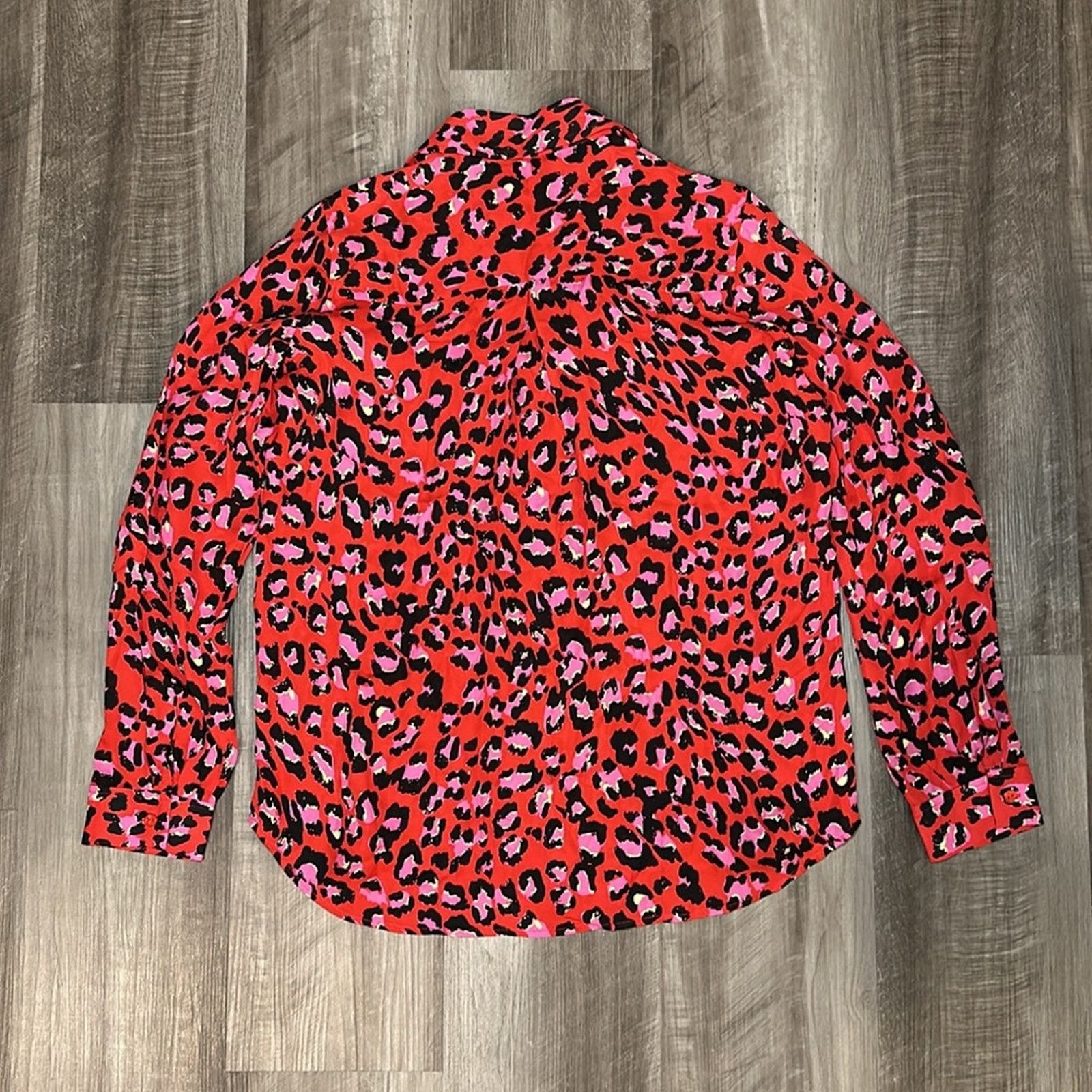 L'AGENCE L’Agence Silk Leopard Blouse - XS Size XS / US 0-2 / IT 36-38 - 2 Thumbnail