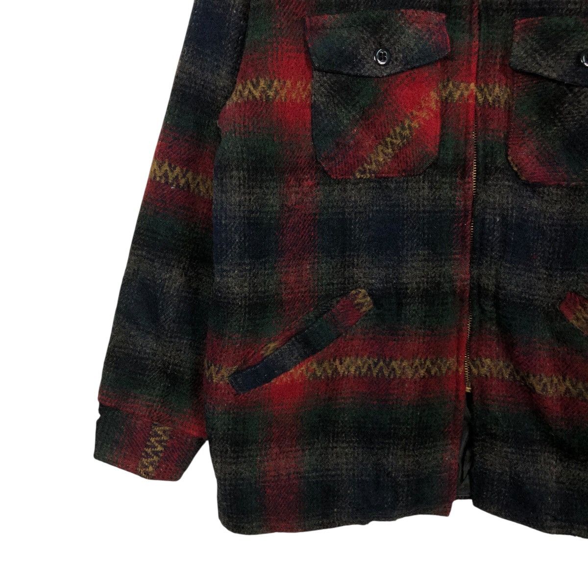 Vintage 📌Vintage Wool Work Jacket Melton Outer Wear Tartan Design Size US L / EU 52-54 / 3 - 5 Thumbnail