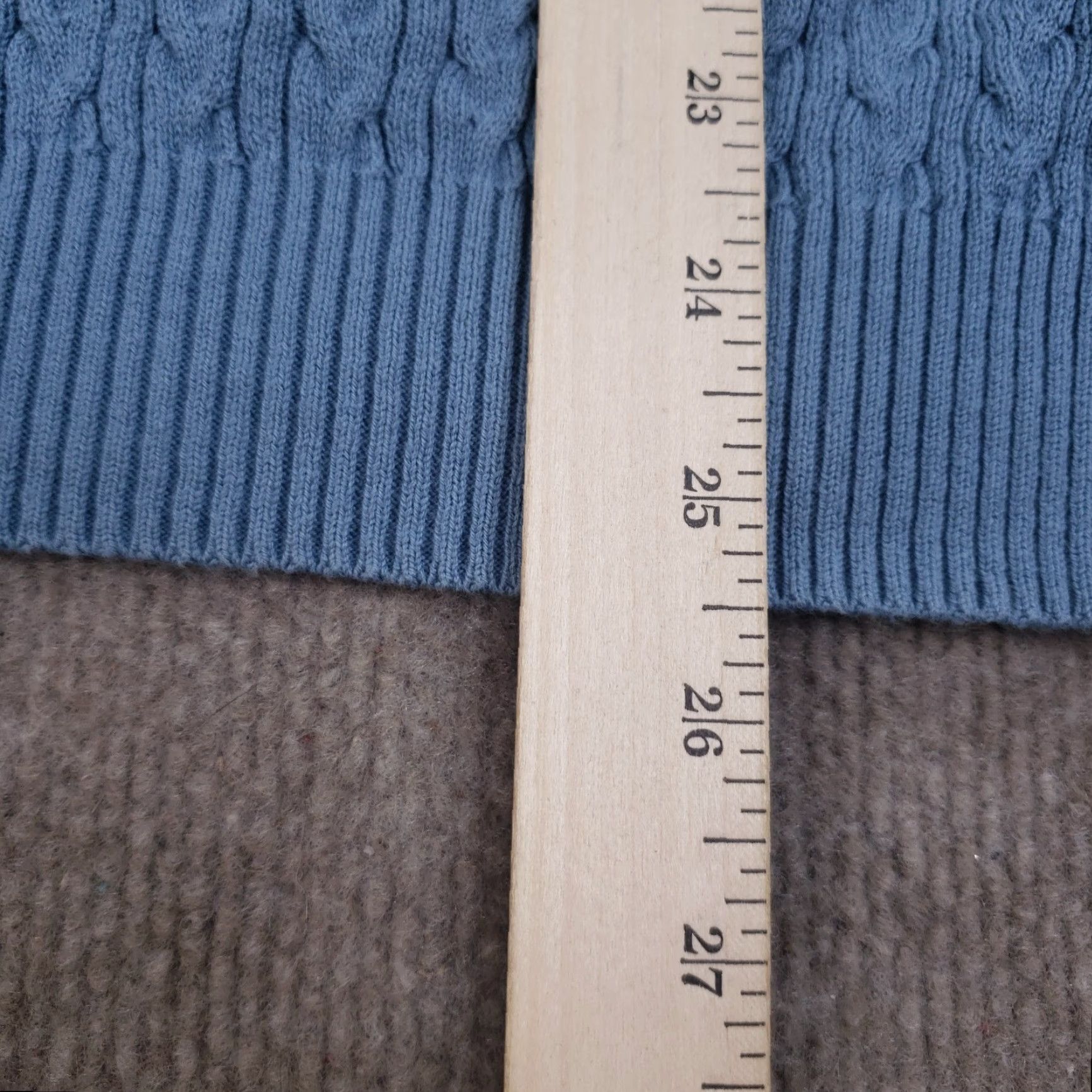 Izod IZOD Mens Sweater Vest Blue Large Cable-Knit Pullover Logo Casual Size US L / EU 52-54 / 3 - 4 Thumbnail