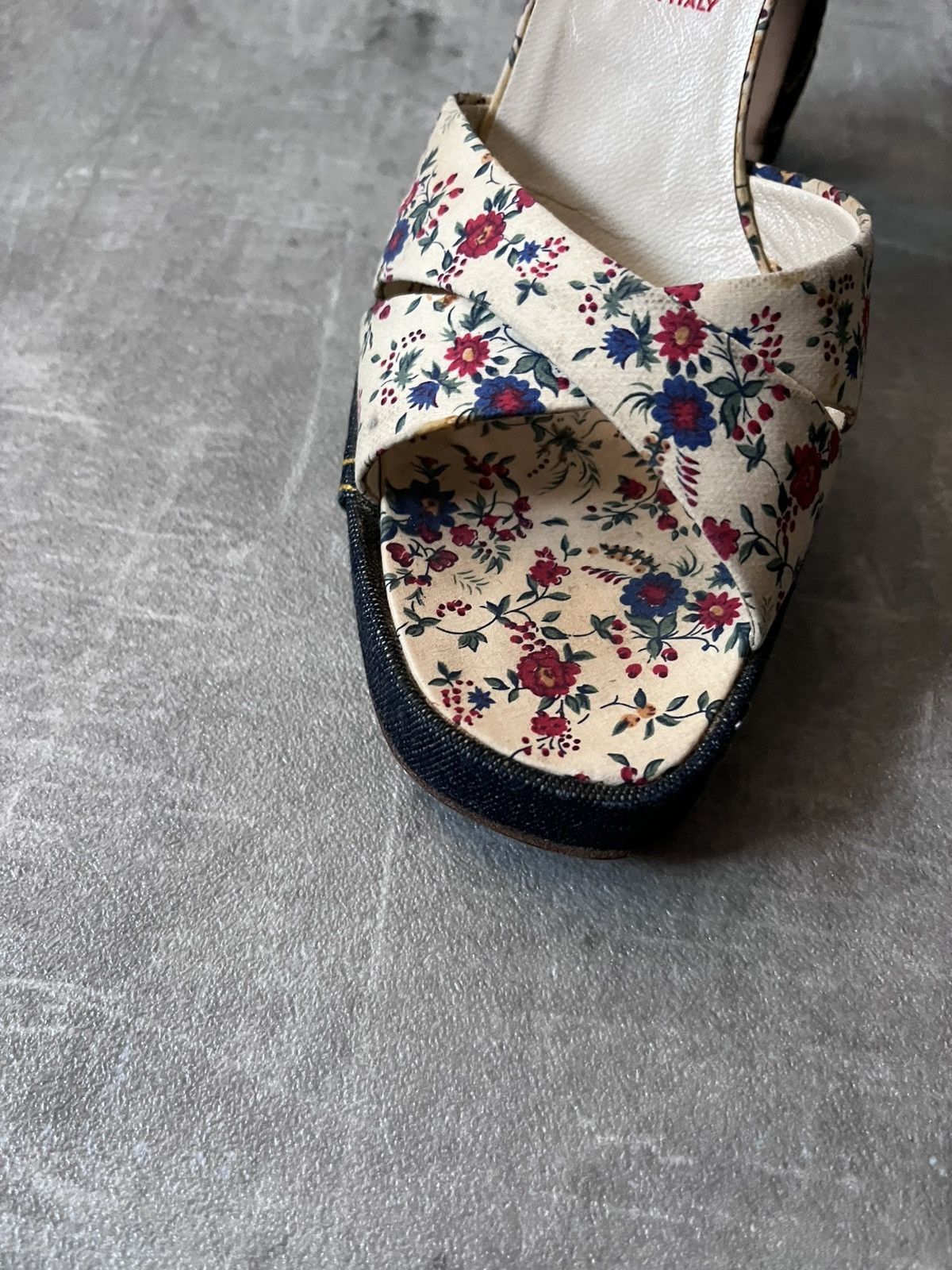 Miu Miu Miu Miu 90s floral heels denim platforms Size US 10 / IT 40 - 8 Thumbnail