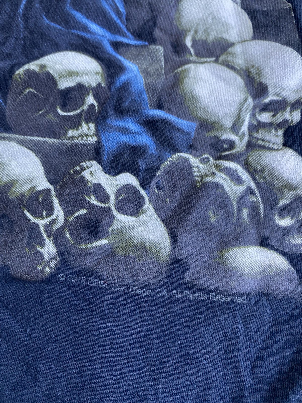 Japanese Brand × Vintage Vintage Y2K Style Reaper Skull Goth Shirt Size US L / EU 52-54 / 3 - 4 Thumbnail