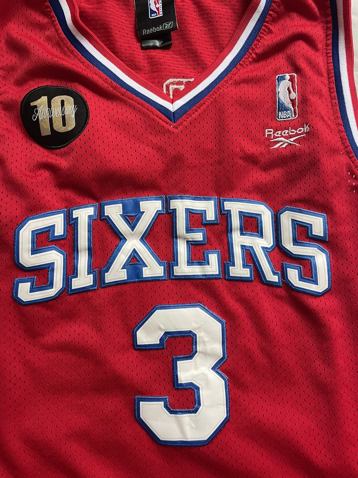Reebok Vintage Allen Iverson Jersey (Rebook 10th Year Edition) Size US S / EU 44-46 / 1 - 4 Thumbnail