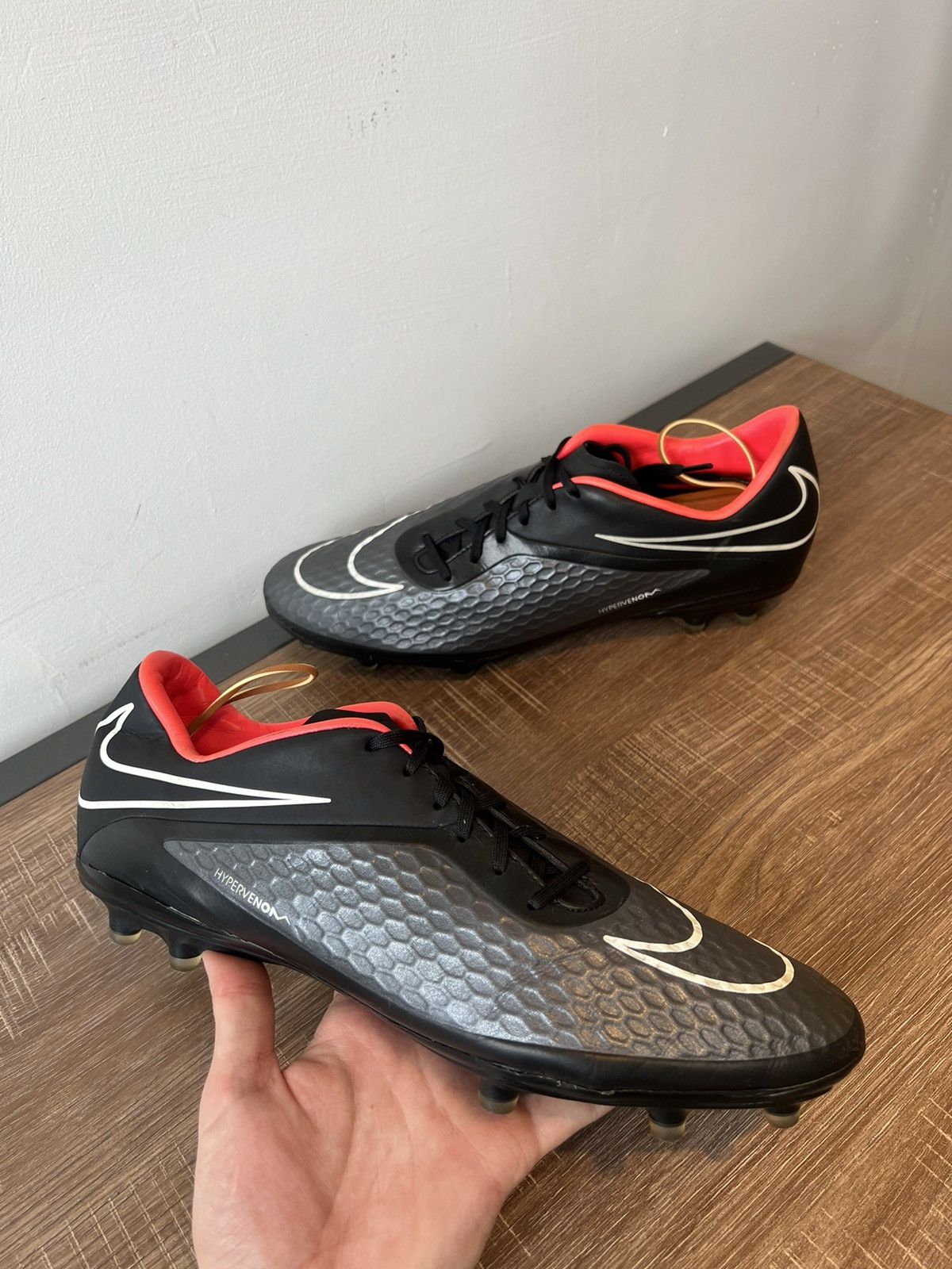 image of Nike Mens Hypervenom Phelon Fg Soccer Cleats Black Size 13 Shoes