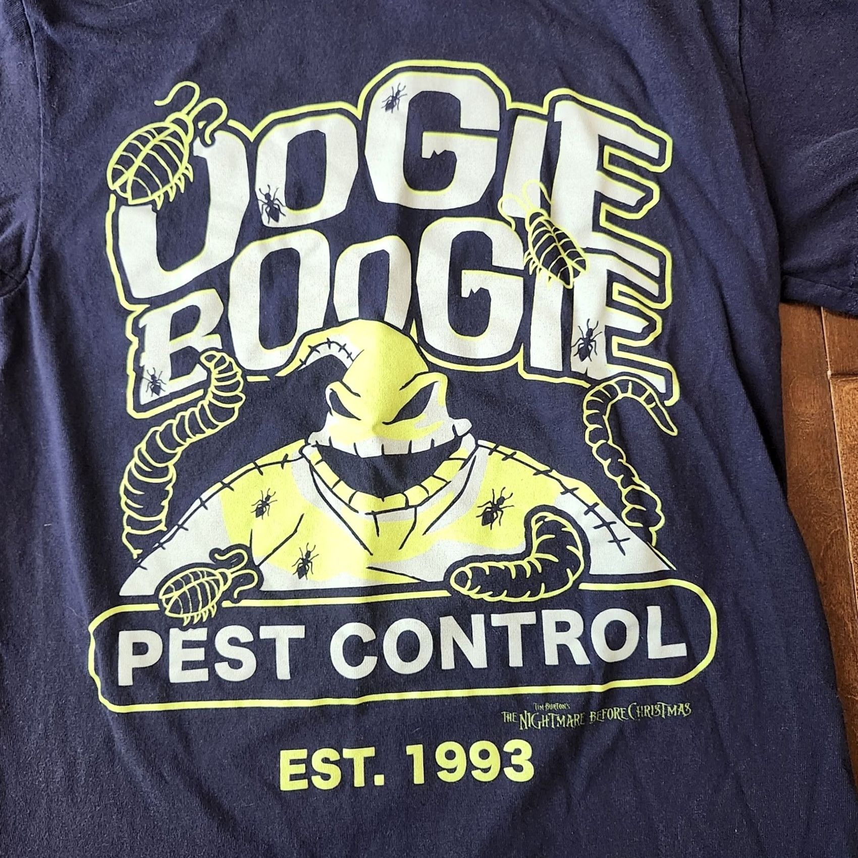 Disney Disney Oogie Boogie Shirt T-Shirt Small Crew Neck Short Sleeve Graphic Tee, Blue, Men, Regular Fit, All Seasons, Nightmare Before Christmas Size US S / EU 44-46 / 1 - 3 Thumbnail
