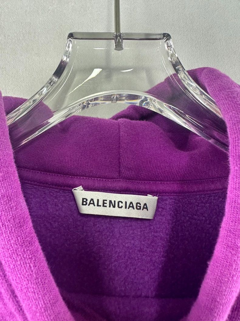 Balenciaga Balenciaga Purple logo hoodie with back hoodie 2502-Nextarr Size US XS / EU 42 / 0 - 4 Thumbnail
