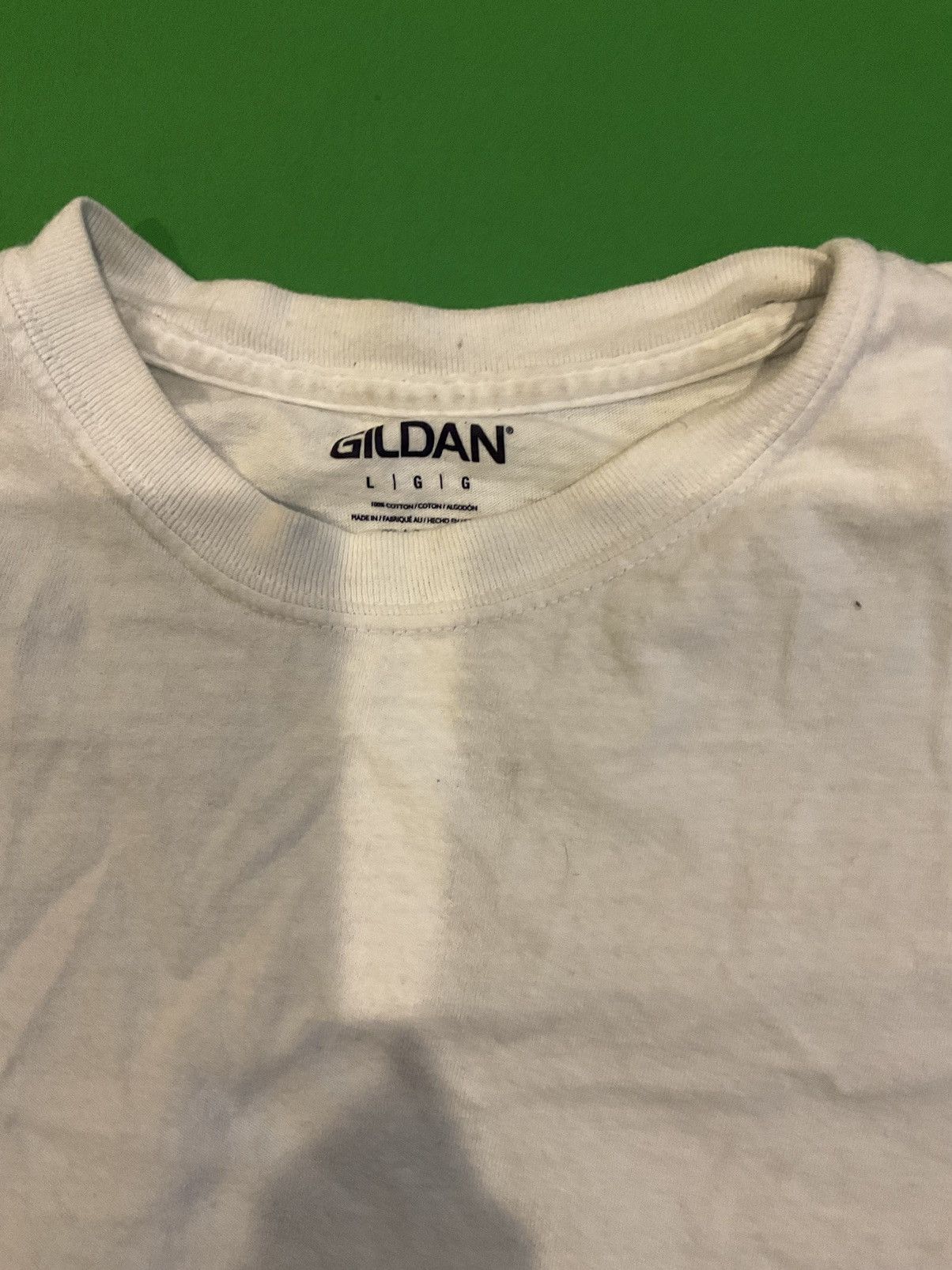 Gildan × Vintage White Gildan t-shirt Size US L / EU 52-54 / 3 - 4 Thumbnail