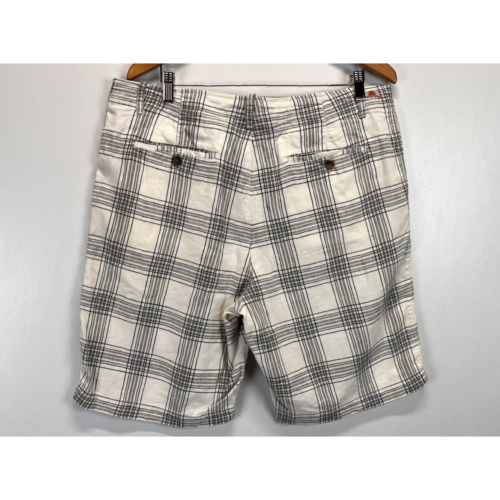 Tommy Bahama Men’s Tommy Bahama Linen Silk Shorts Sz 36 GUC Black Ivory Beach Vacation Size US 36 / EU 52 - 2 Thumbnail